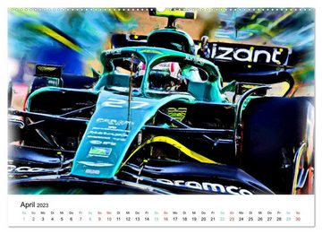 CALVENDO Wandkalender Formel 1 kreativ - Digital Art von Jean-Louis Glineur (Premium, hochwertiger DIN A2 Wandkalender 2023, Kunstdruck in Hochglanz)