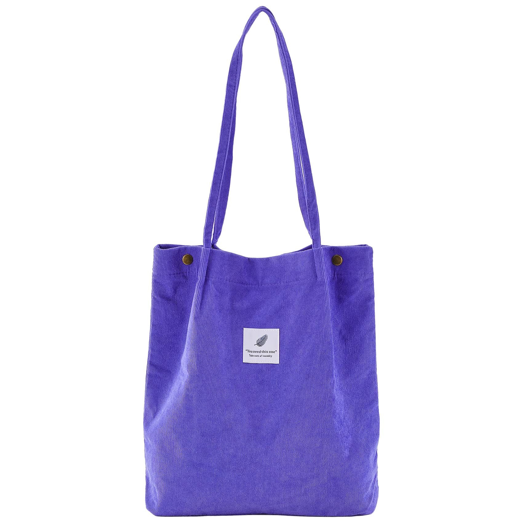 Zaewry Schultertasche Shopper Tasche Damen Groß Cord Tasche Tote Bag Strandtasche, für College Schule Arbeit Reisen Einkaufen