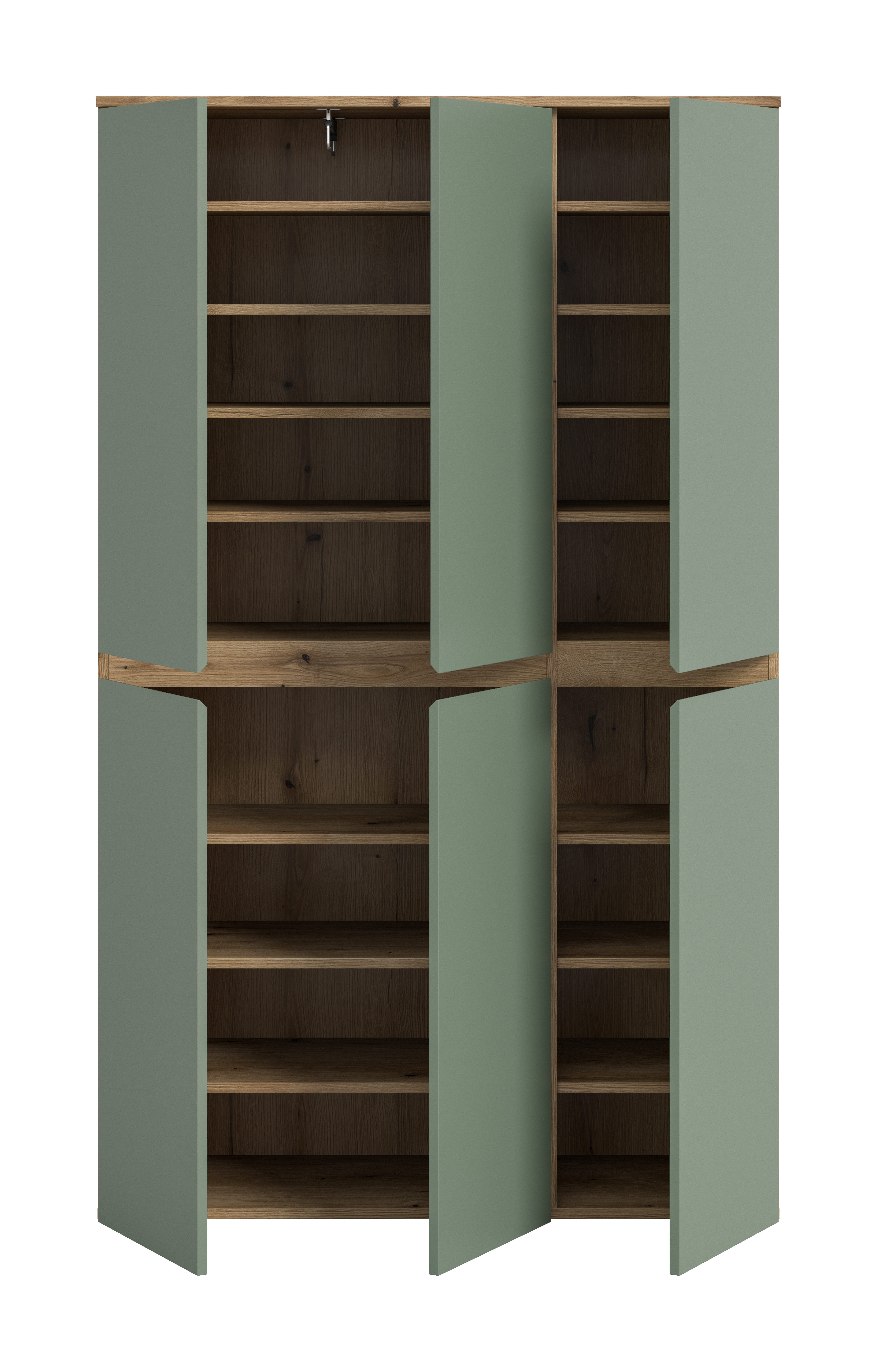 furnling Mehrzweckschrank Sarca 1 Kleiderstange, 6 Türen, 18 Fächer, Universalschrank, Höhe 175 cm – Bild 4 von 5