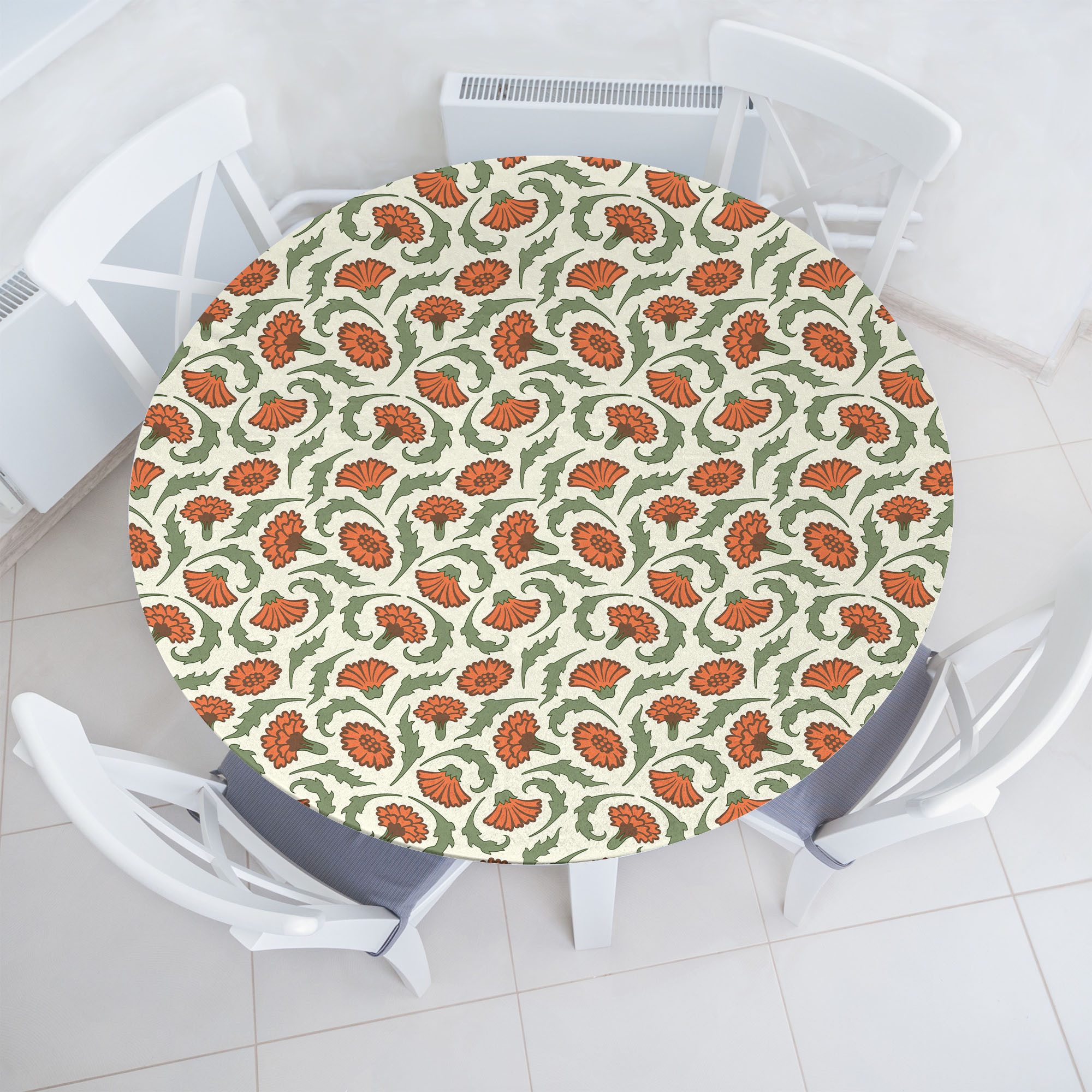 Tischdecke Rundum-elastische Stofftischdecke