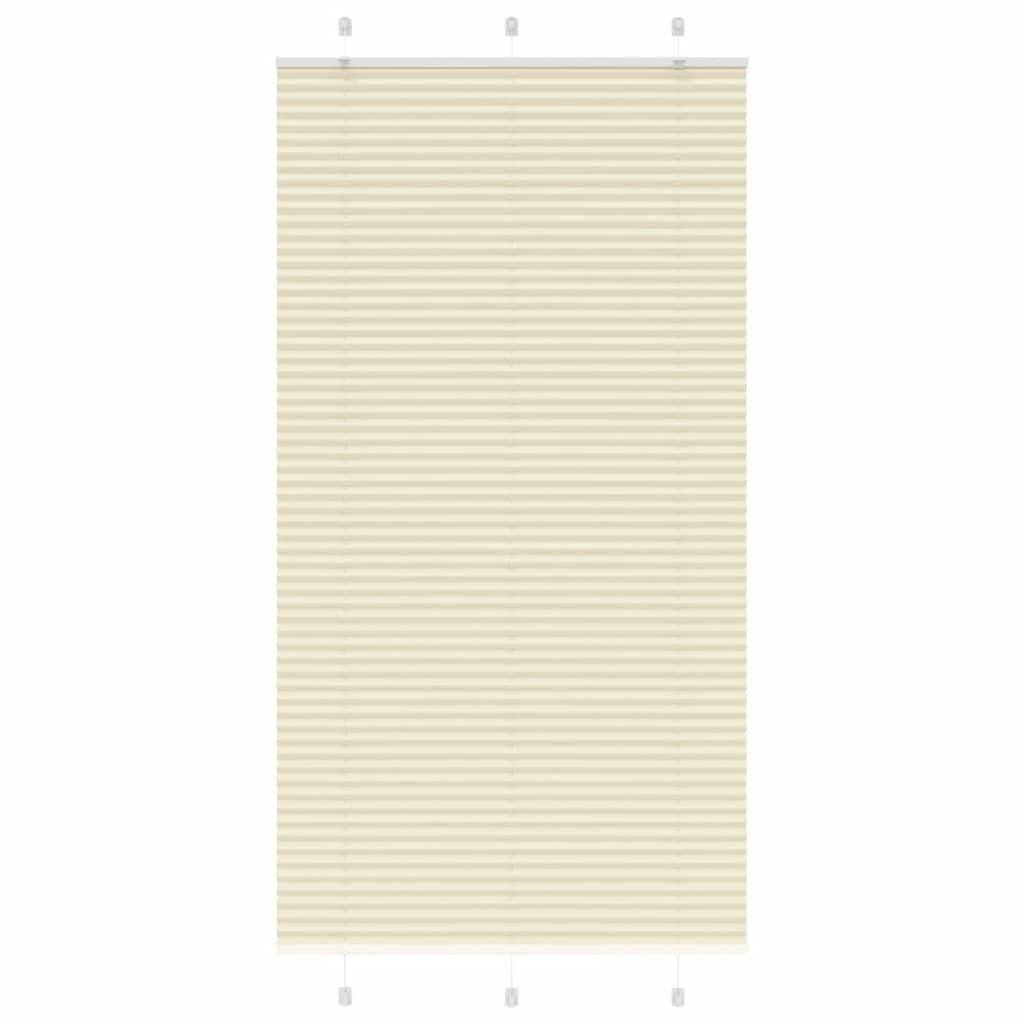 vidaXL Jalousie 100 x 200 cm Plissee Creme 100x200 cm Stoffbreite 99,4 cm Polyester