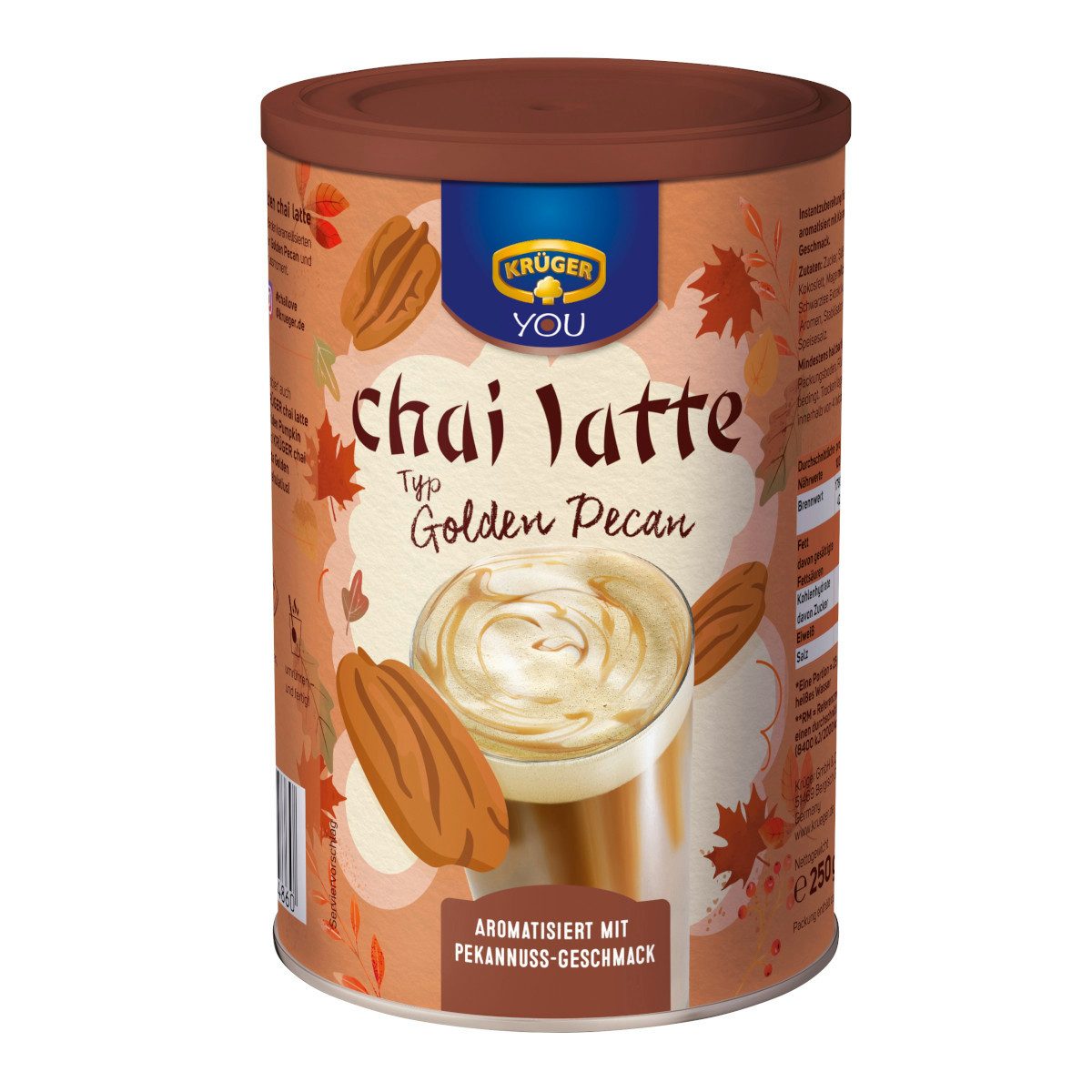 Krüger Tee, Krüger Golden Chai Pekannuss süße nussige Aromen Packung 250g