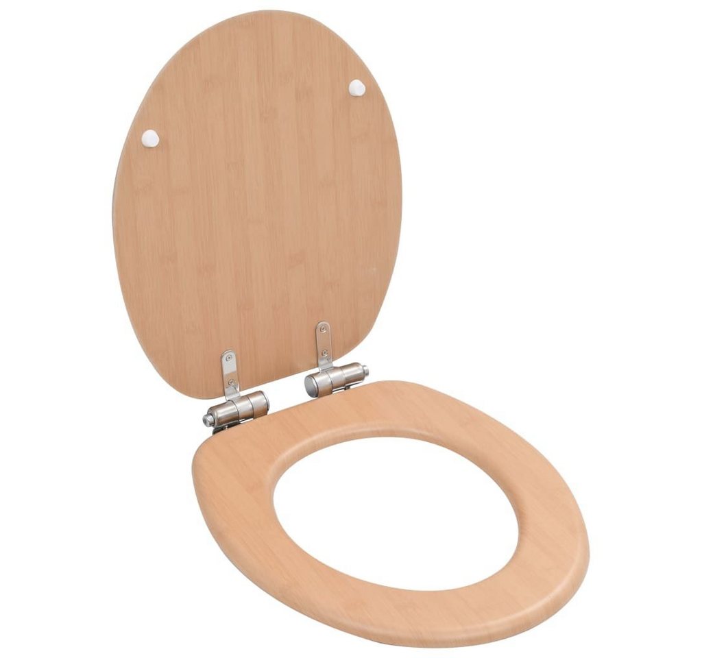 Thumbnail - vidaXL WC-Sitz Toilettensitze 2 Stk. mit Soft-Close-Deckel MDF Bambus-Design (2-St)