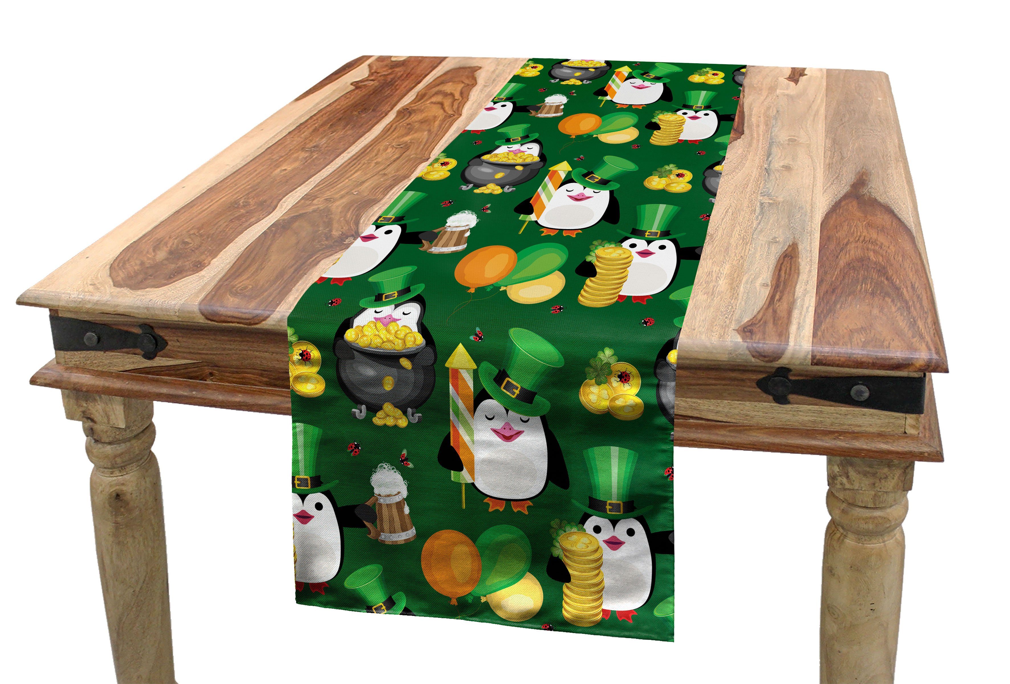 Tischläufer, Kobold mit Tischläufer Dekorativer Hut Esszimmer Küche Rechteckiger Abakuhaus Pinguin