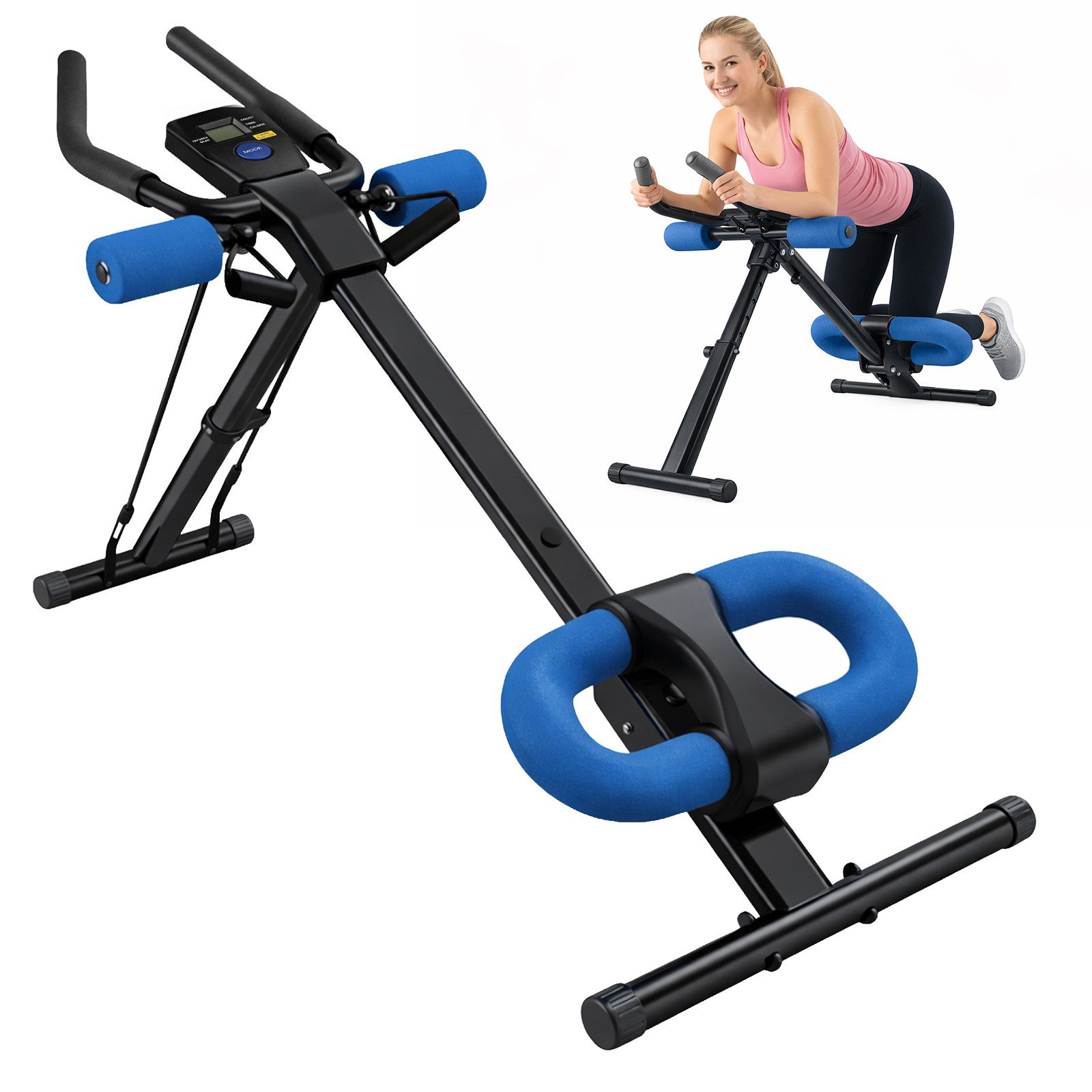 Youyijia Fitnessmatte Bauchmuskeltrainer, verstellbar, faltbar, für das Heim-Fitnessstudio