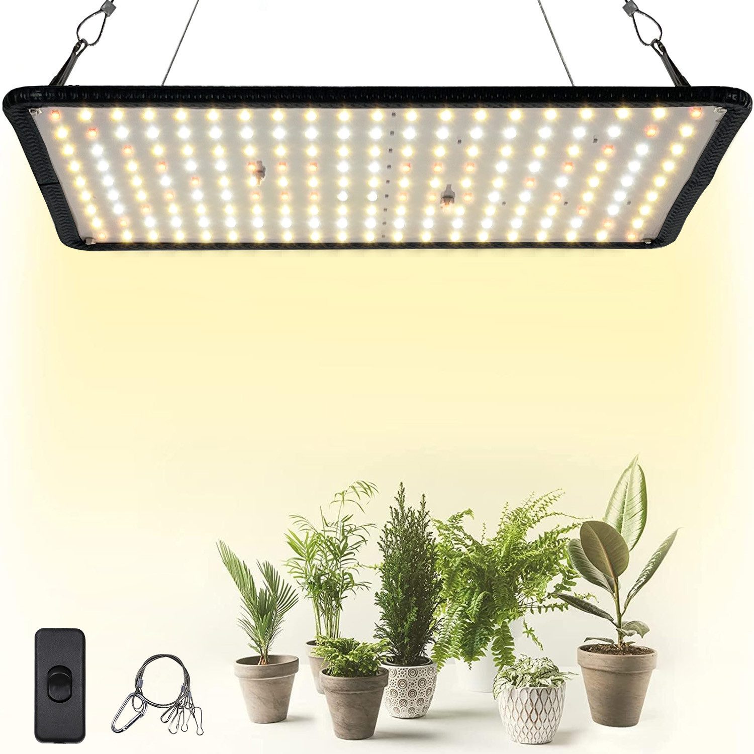 Laybasic Pflanzenlampe 180LEDs Vollspektrum Grow Lamp 28x18cm Wachstumslampe Zimmerpflanzen, LED Pflanzenlampen für Pflanzen Gemüse Blume