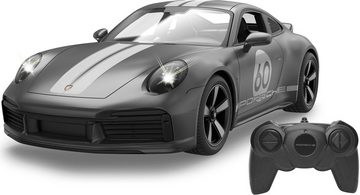 Jamara RC-Auto Deluxe Cars, Porsche 911 Sport Classic 1:16, grau - 2,4 GHz, mit LED-Lichtern