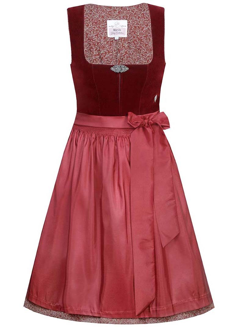 MarJo Dirndl Dirndl Elisabeth 58cm Länge rot