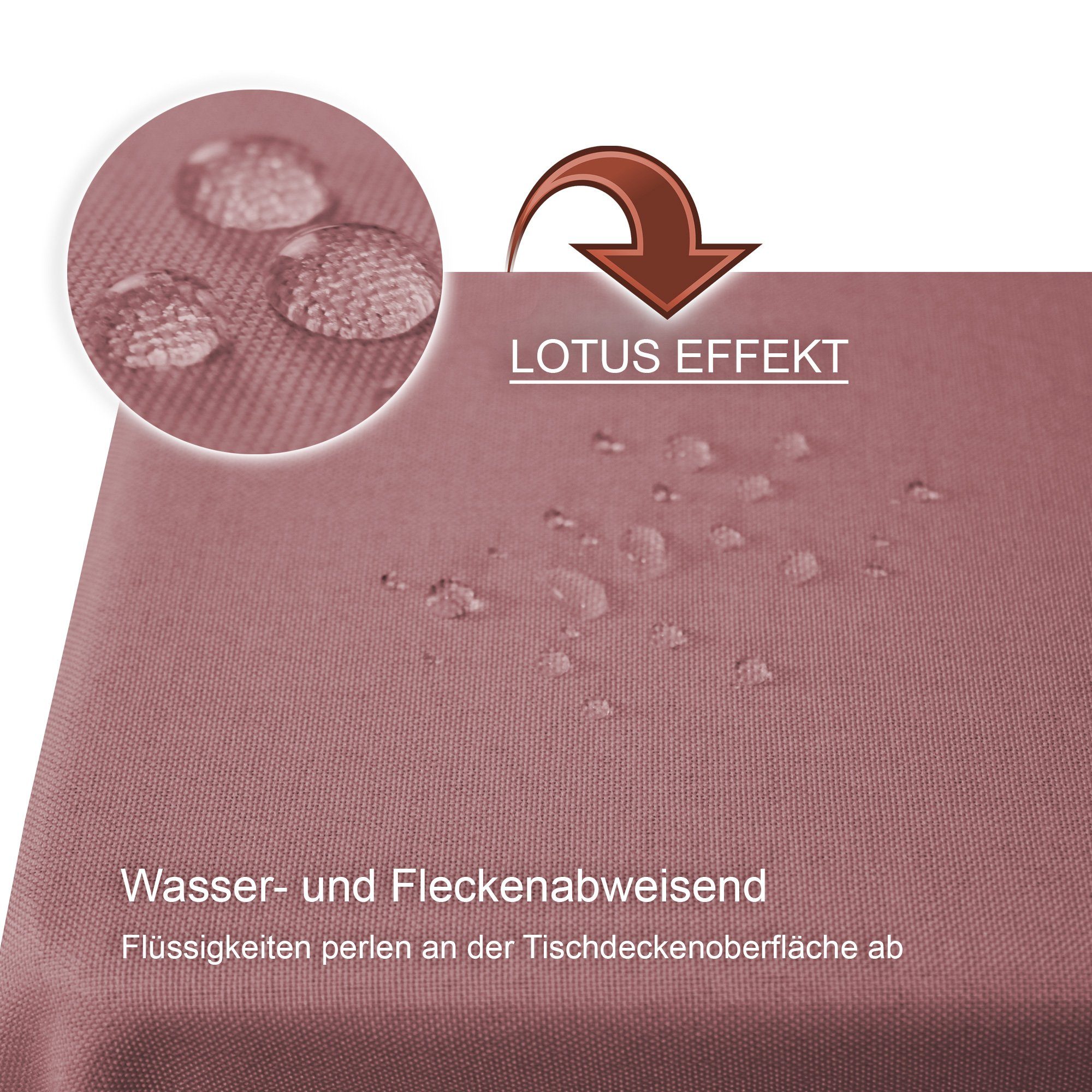 Haus und Deko Tischdecke Tischdecke eckig Leinenoptik Lotuseffekt Tischwäsche Wasserabweisend (1-tlg) – Bild 3 von 5
