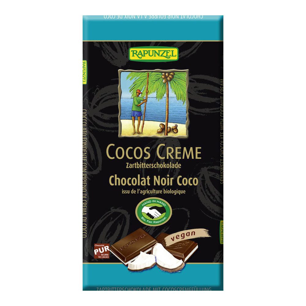 Rapunzel Schokolade Zartbitter Schokolade - Cocos Creme 100g