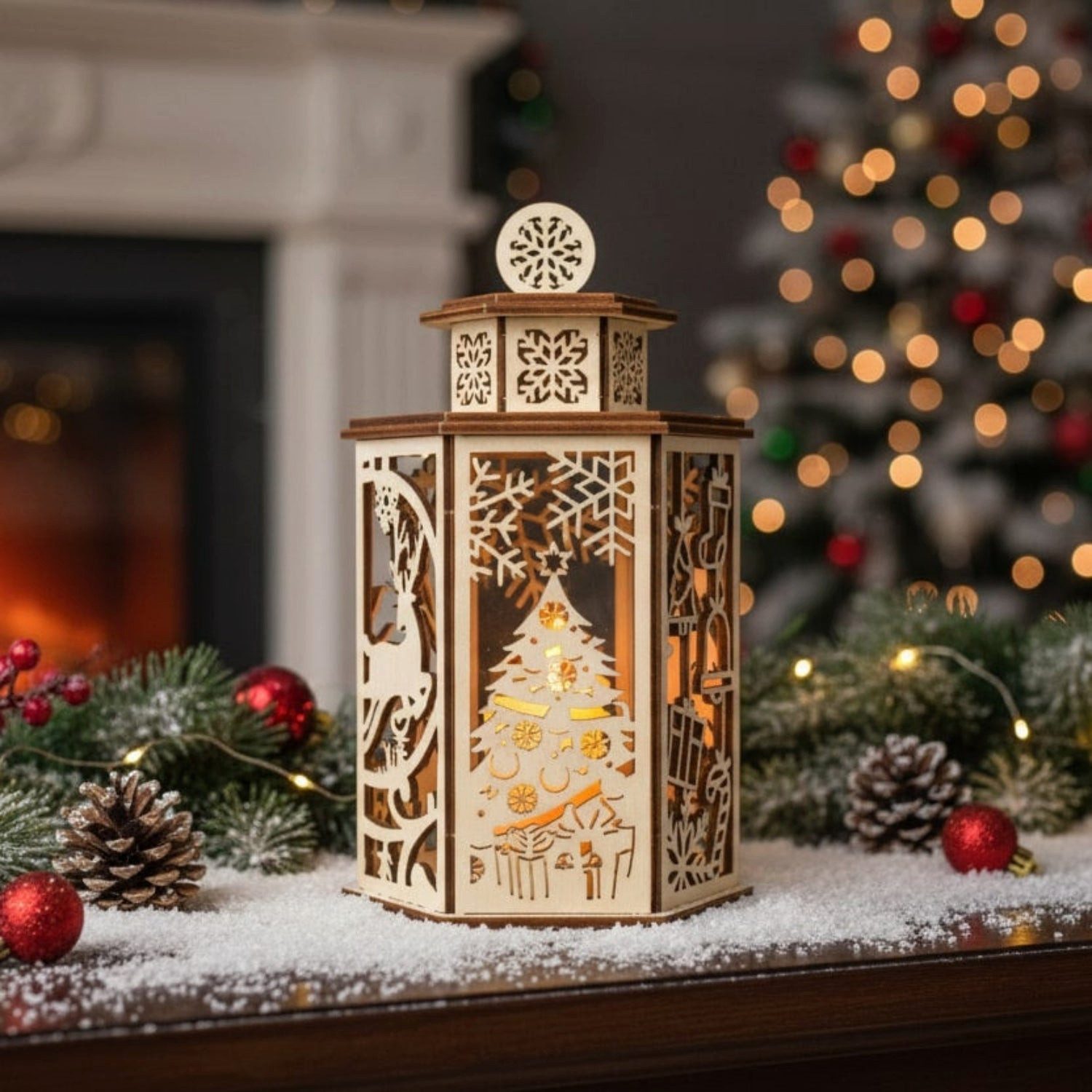 MagicHolz 3D-Puzzle MagicHolz Weihnachtslaterne Holz Bastelset 3D Puzzle, 2 günstig online kaufen