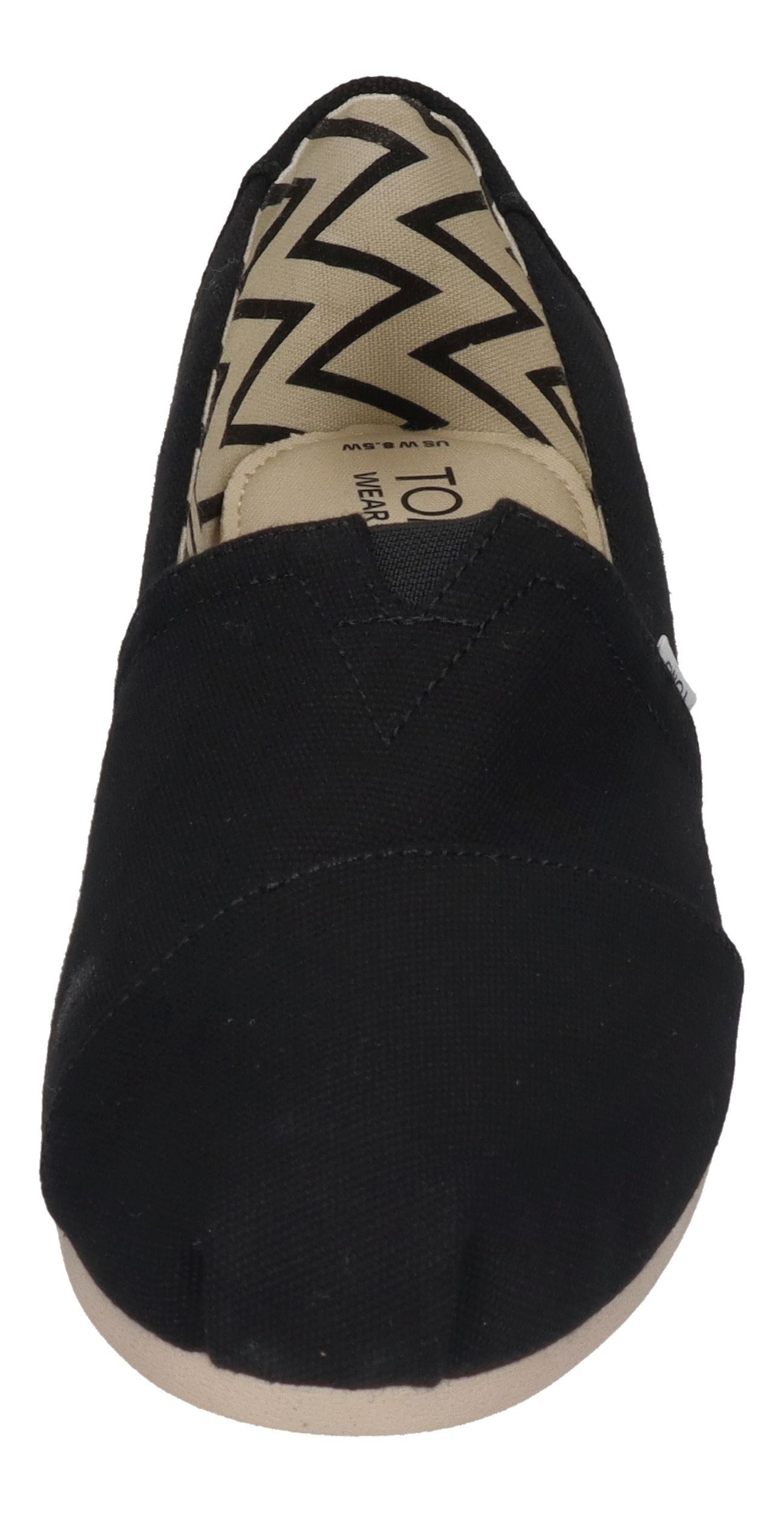 TOMS ALPARGATA WIDE Espadrille Black White