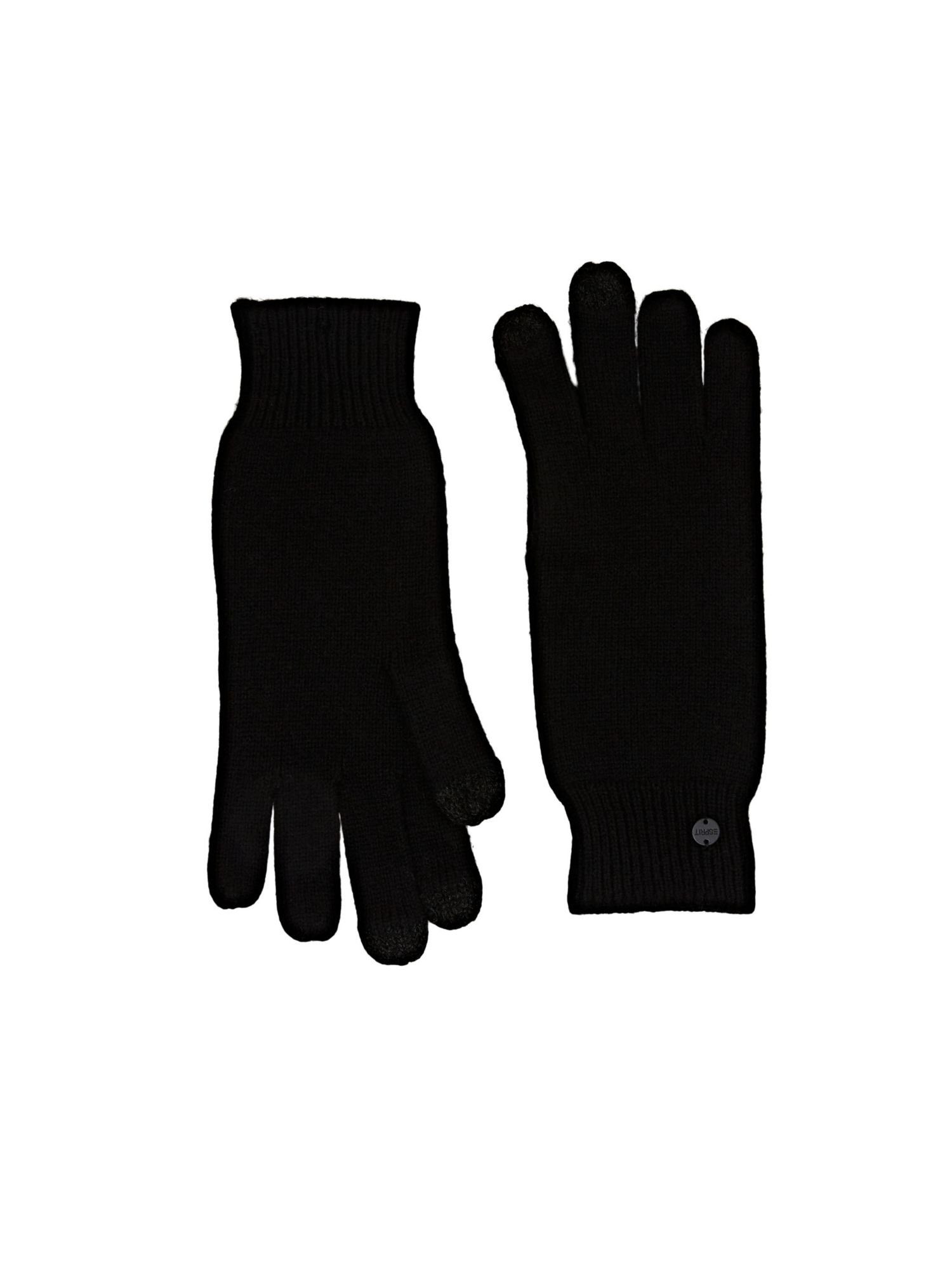 Esprit Strickhandschuhe Rippstrick-Handschuhe BLACK