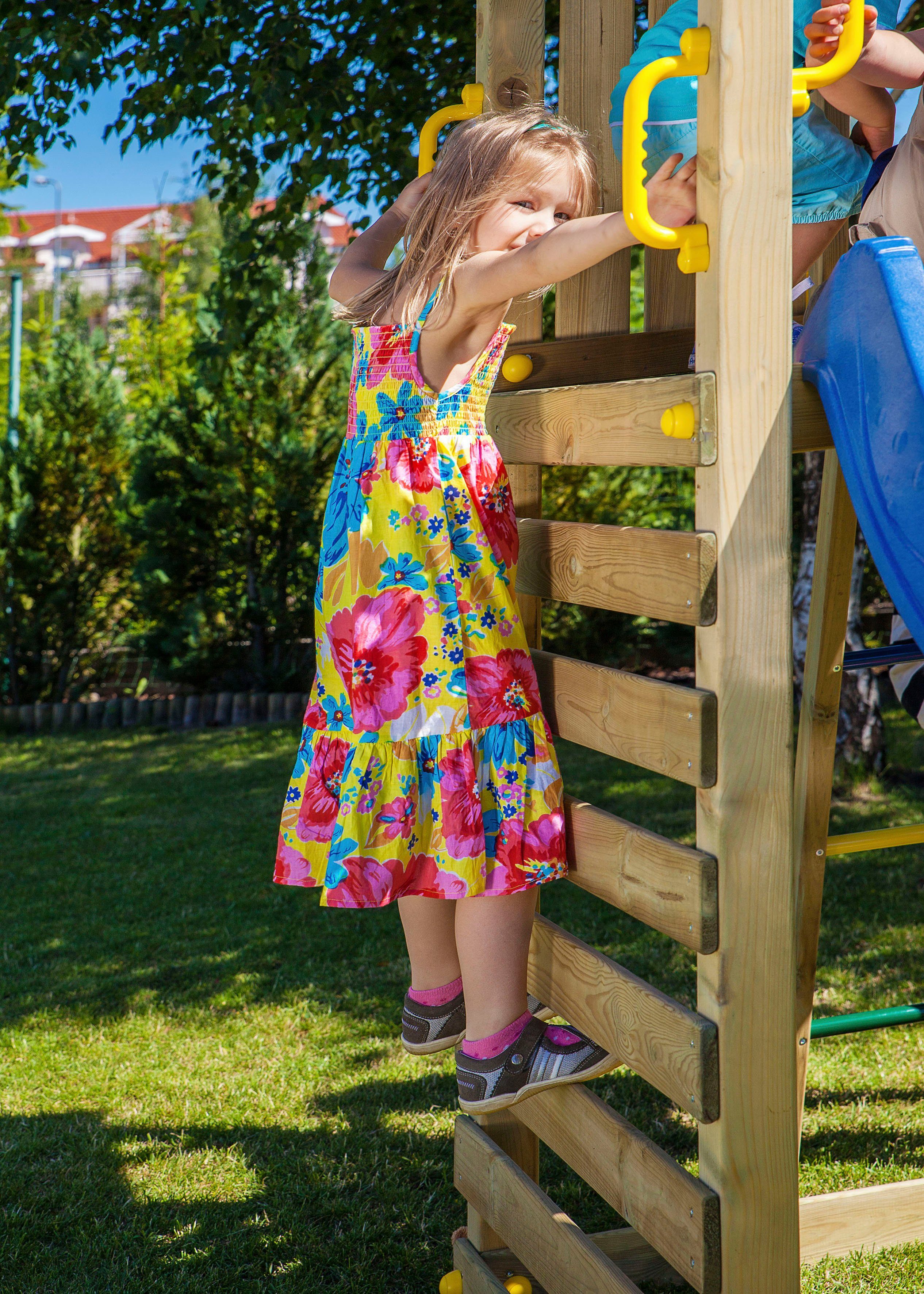 FUNGOO Spielturm CAROL 1, mit Rutsche & Kletterwand