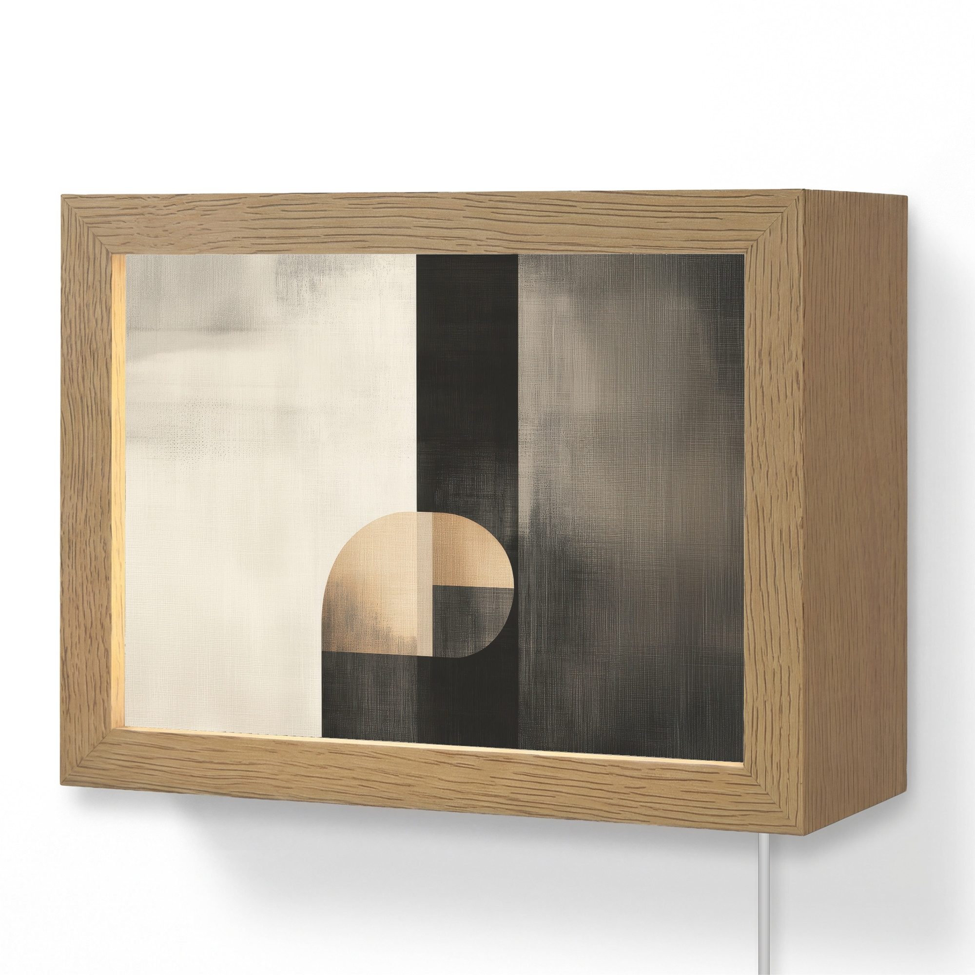 Wandleuchte Lightbox Formen - Modern - Schwarz