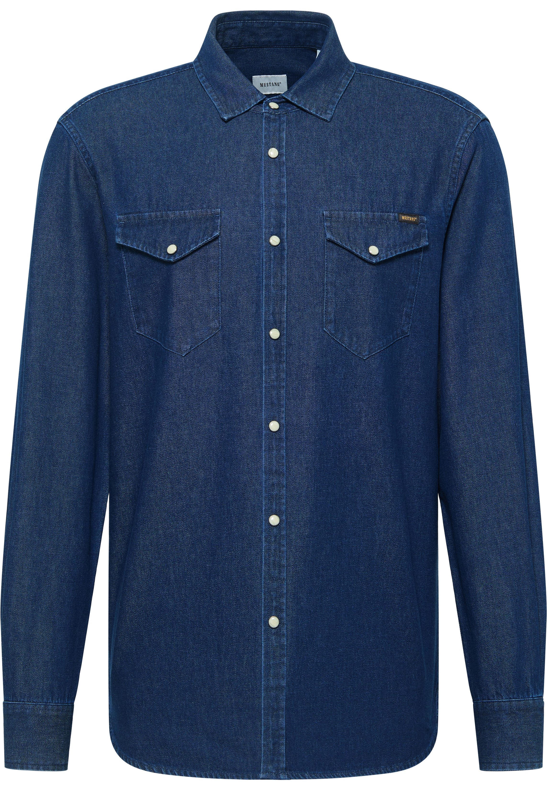 MUSTANG Langarmhemd Style Duver Jeansoptik mit günstig online kaufen