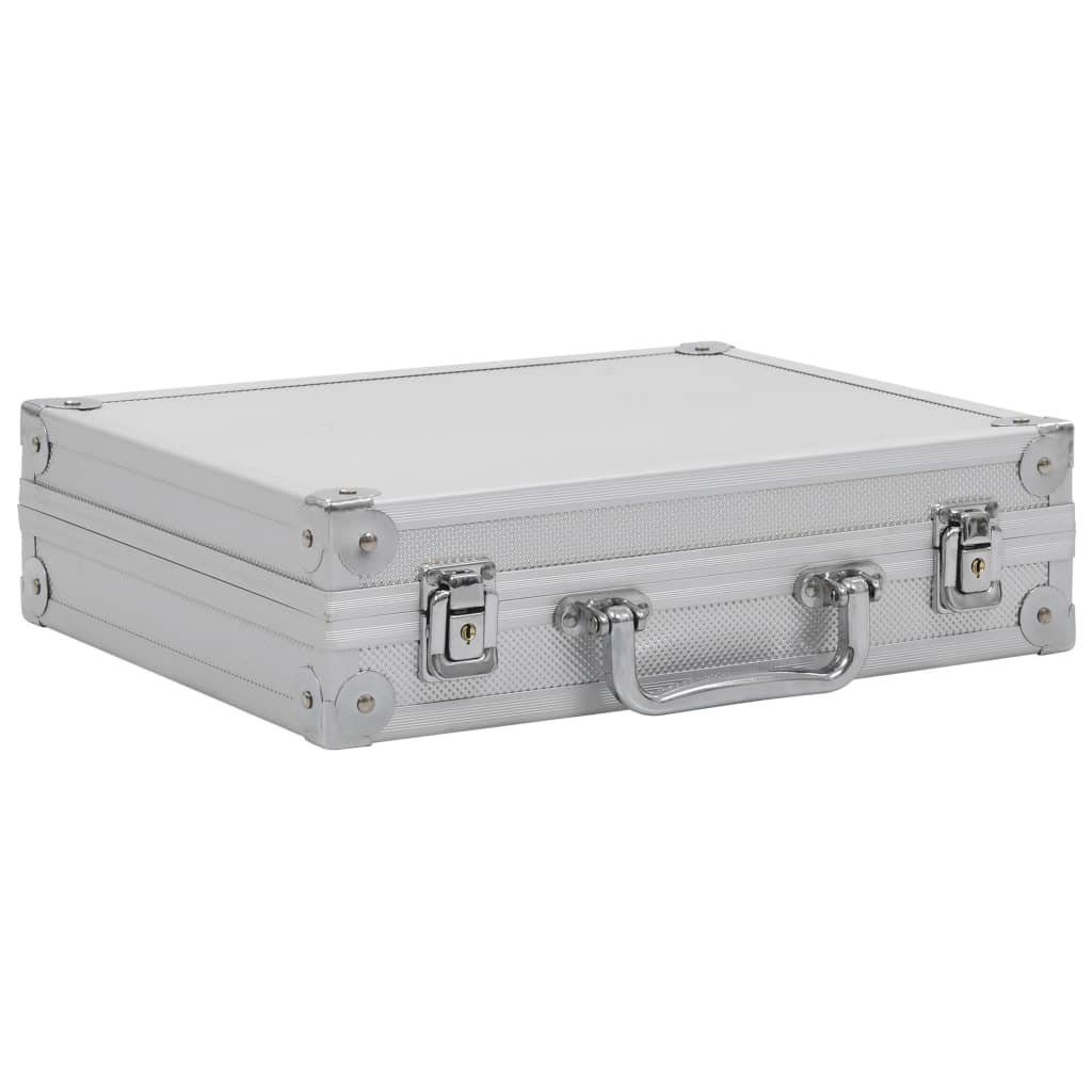 vidaXL Koffer Waffenkoffer Aluminium ABS Silbern günstig online kaufen