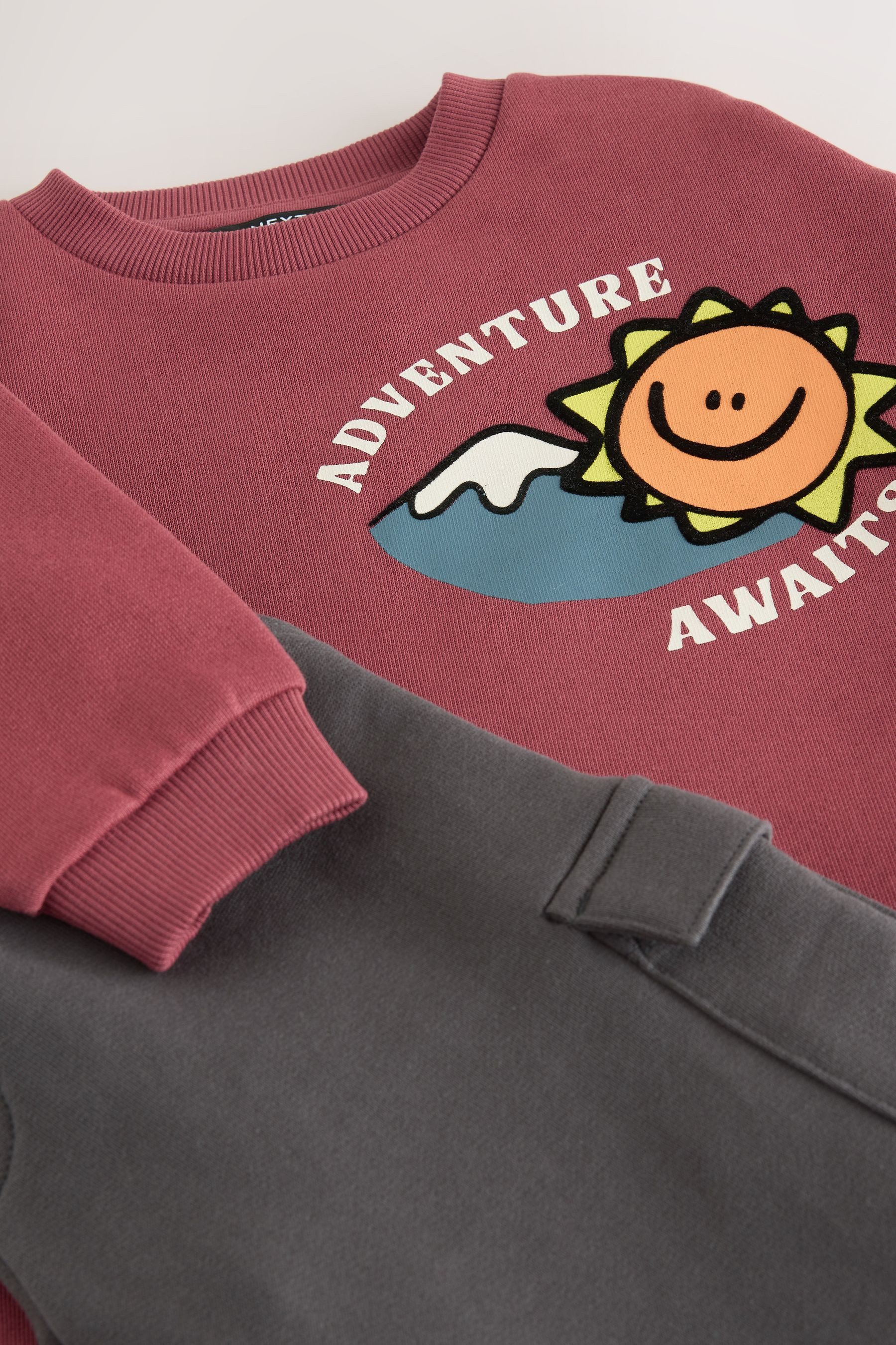 Next Sweatanzug Sweatshirt und Utility-Jogginghose im Set (2-tlg)