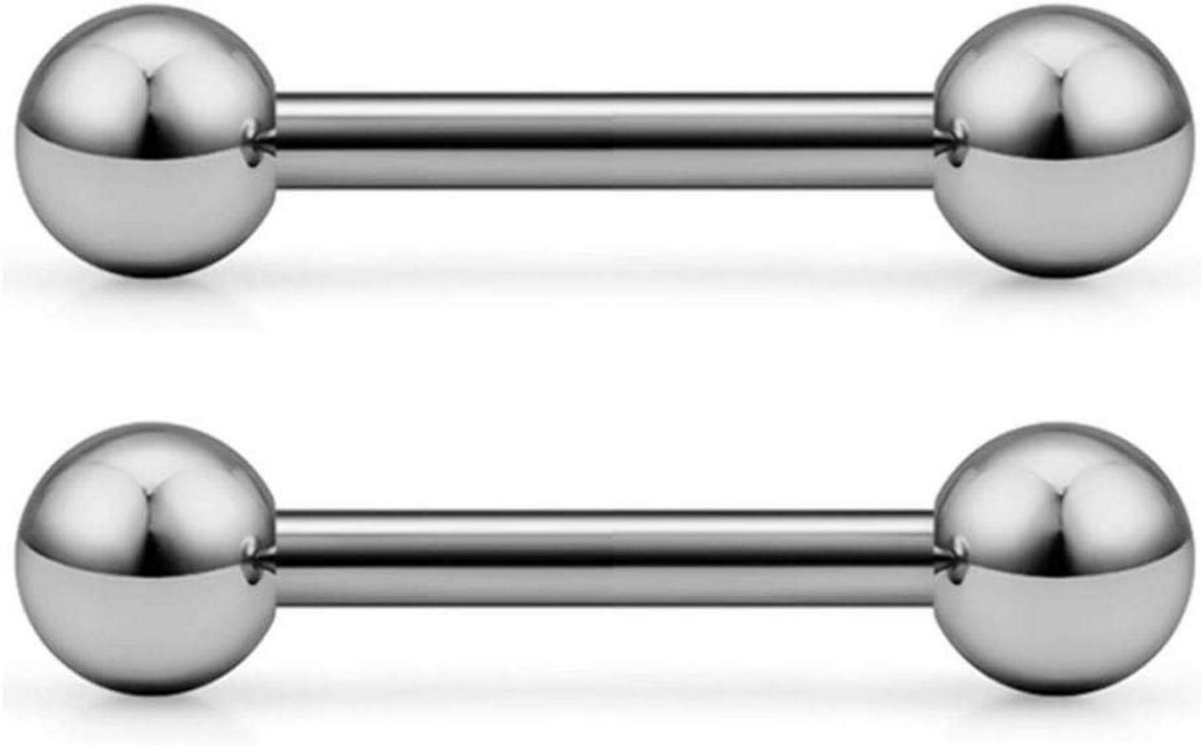 Brustwarzenpiercing 1 Paar G23-Titan Zungenpiercing Brustwarzenpiercing 1,2mm 12/14/16mm