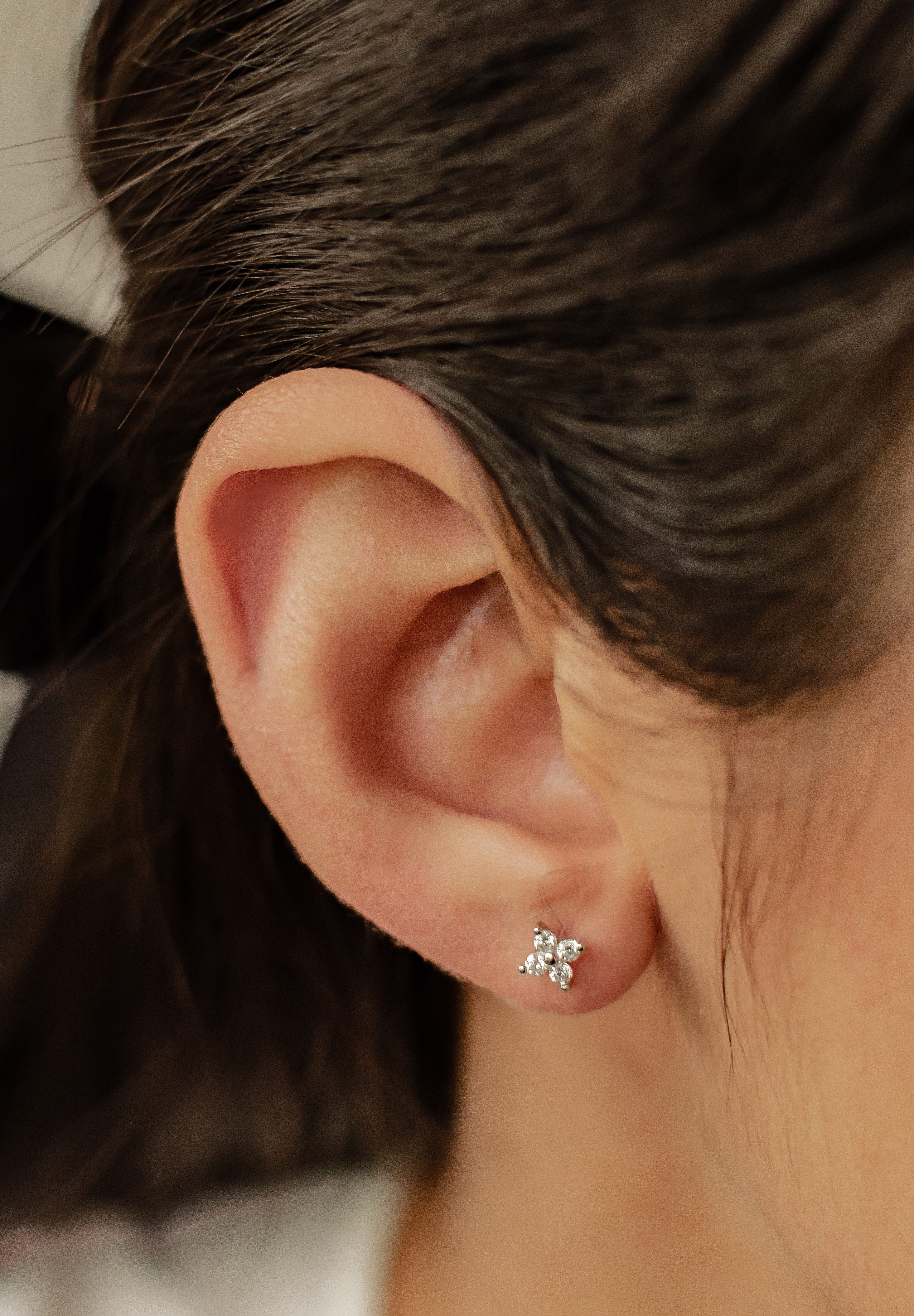 Hey Happiness Paar Ohrstecker Gänseblümchen Kristalle, 18K Roségold Vergold günstig online kaufen