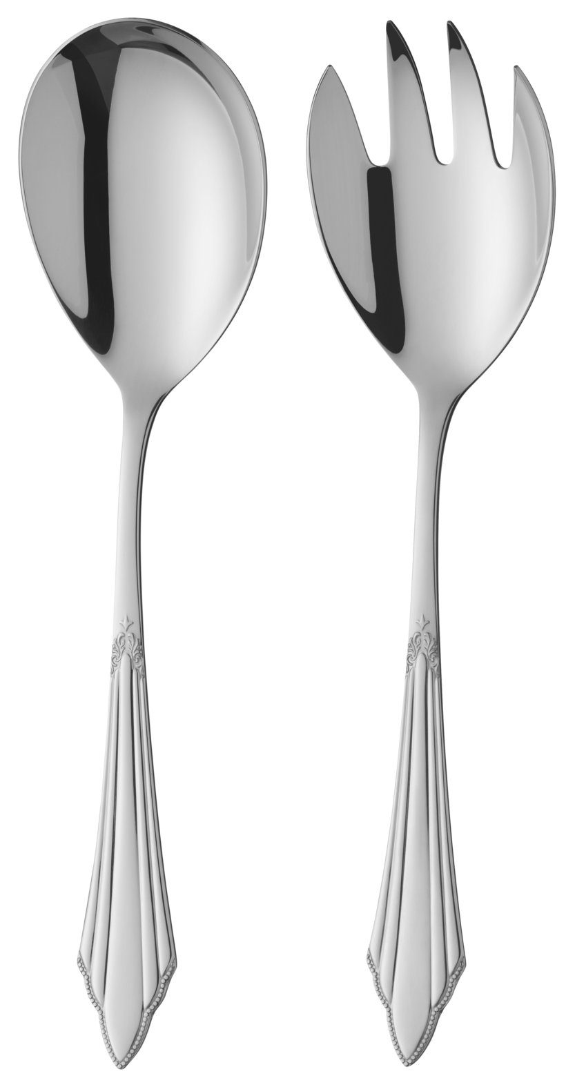 WMF Salatbesteck Fächer Salatbesteck, 2-teilig (1x Salatgabel, 1x Servierlöffel, 2-tlg., 1x Salatgabel, 1x Servierlöffel)