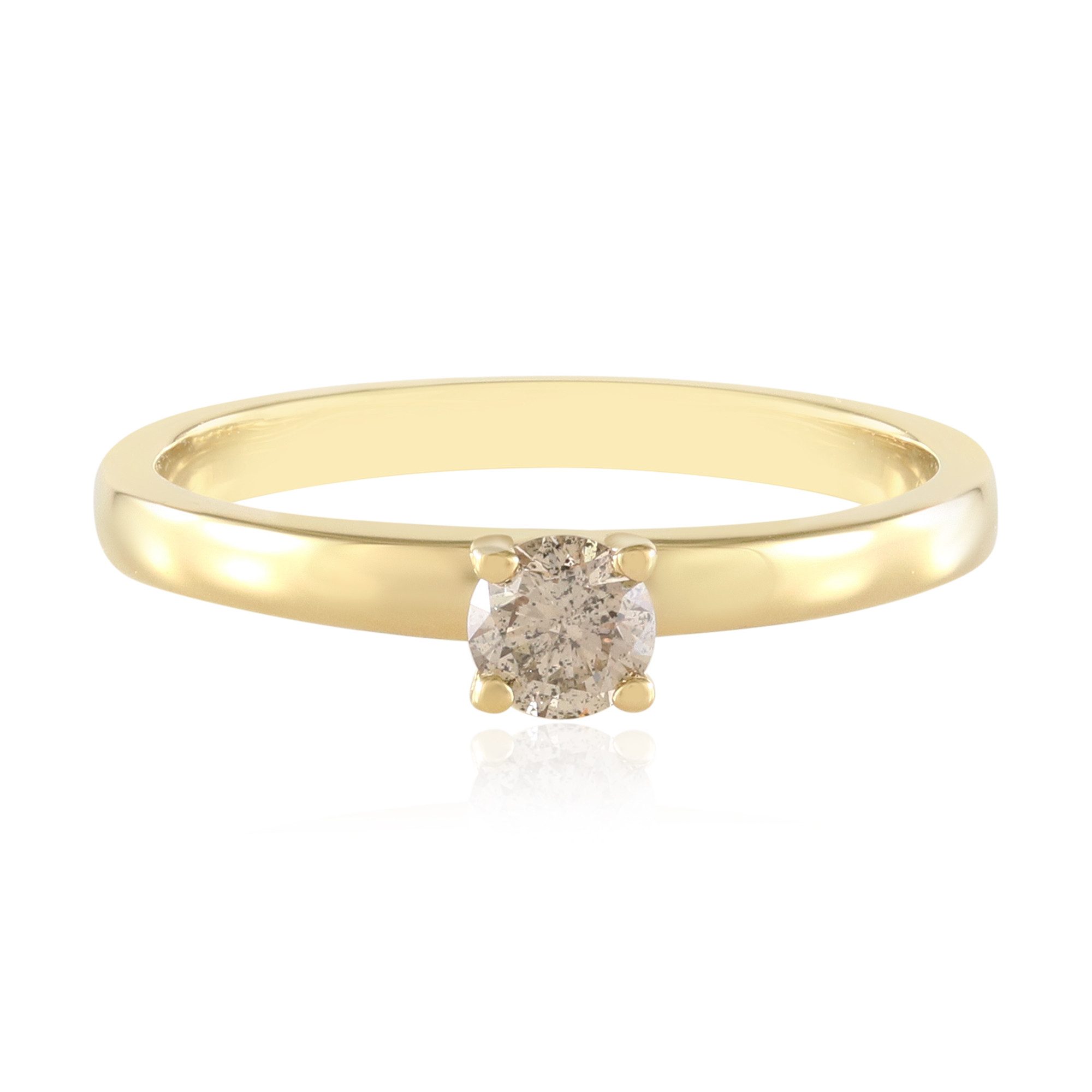 Cavill Diamantring Cavill Ring, 0,225 ct Schokoladen Diamant, Goldplattiert, 925 Silber (1-tlg)