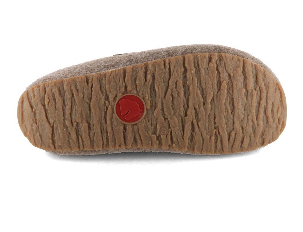 Haflinger Filz-Pantoffel Grizzly Michel Hausschuh breites Komfortfußbett