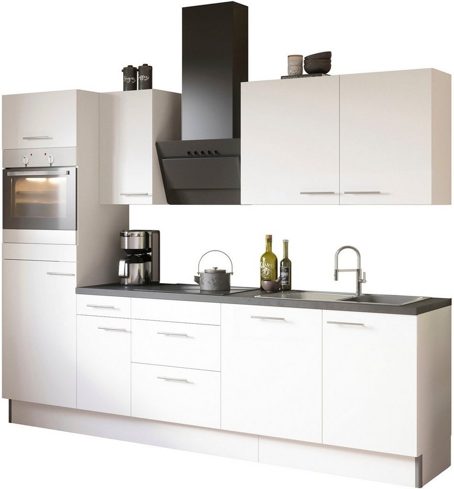 OPTIFIT Küche Klara, Breite 270 cm, wahlweise mit E-Geräten,  Höhenverstellbare Stellfüße (10-17,6 cm)