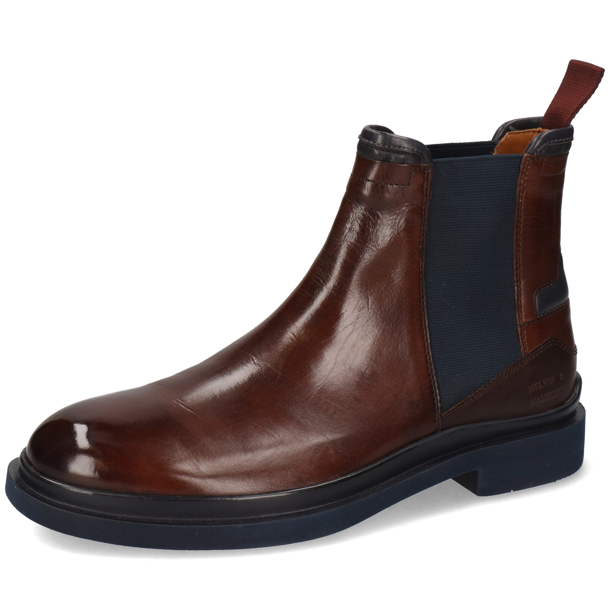 Melvin & Hamilton Ron 8 Leder-Chelsea Boots für Herren Stiefelette Flache Absätze, Echtes Leder, Vegetabile Gerbung