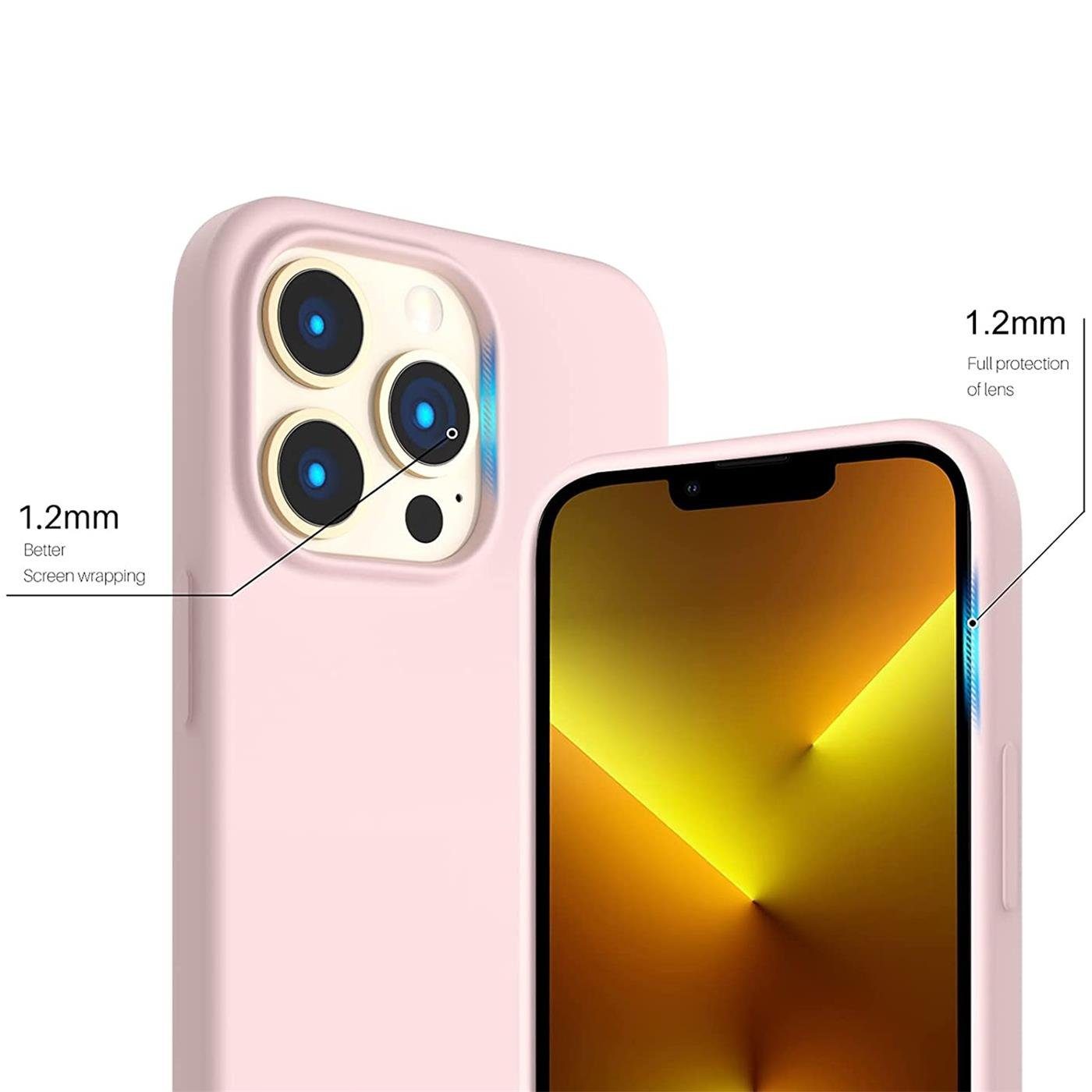 CoolGadget Handyhülle Silikon Case für das iPhone 15 Pro Max Slim TPU Cover 6,7 Zoll, Weiche Schutz Hülle mit Innen Fleece aus Stoff Handy Tasche – Bild 2 von 5
