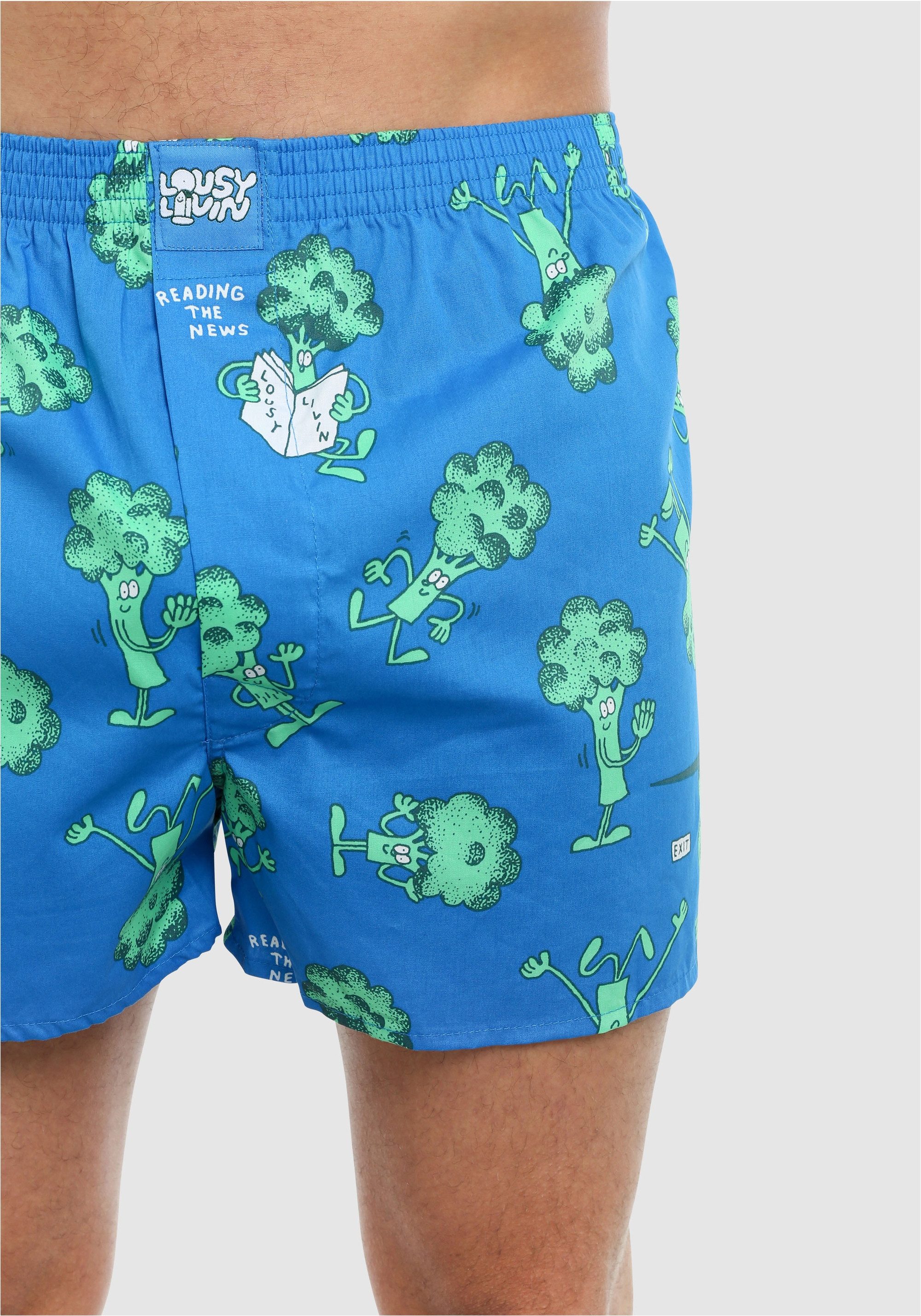 Lousy Livin Boxershorts 2 Pack Avocado & Broccoli (2-St) Locker geschnitten