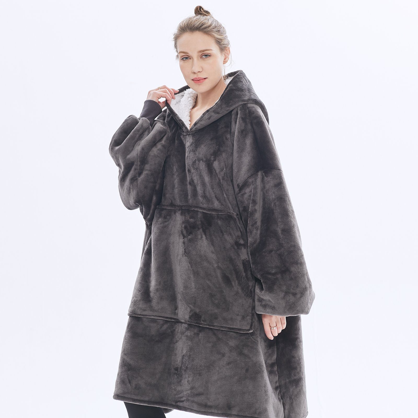 Wohndecke Extra große, Flanell, mit Tasche, günstig online kaufen