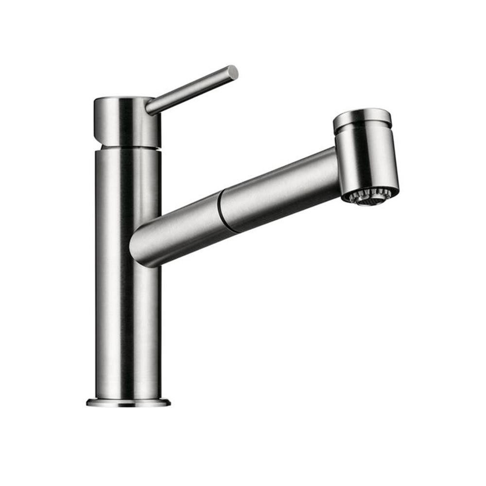 Kludi Küchenarmatur Steel mit ausziehbarer Schlauchbrause Edelstahl