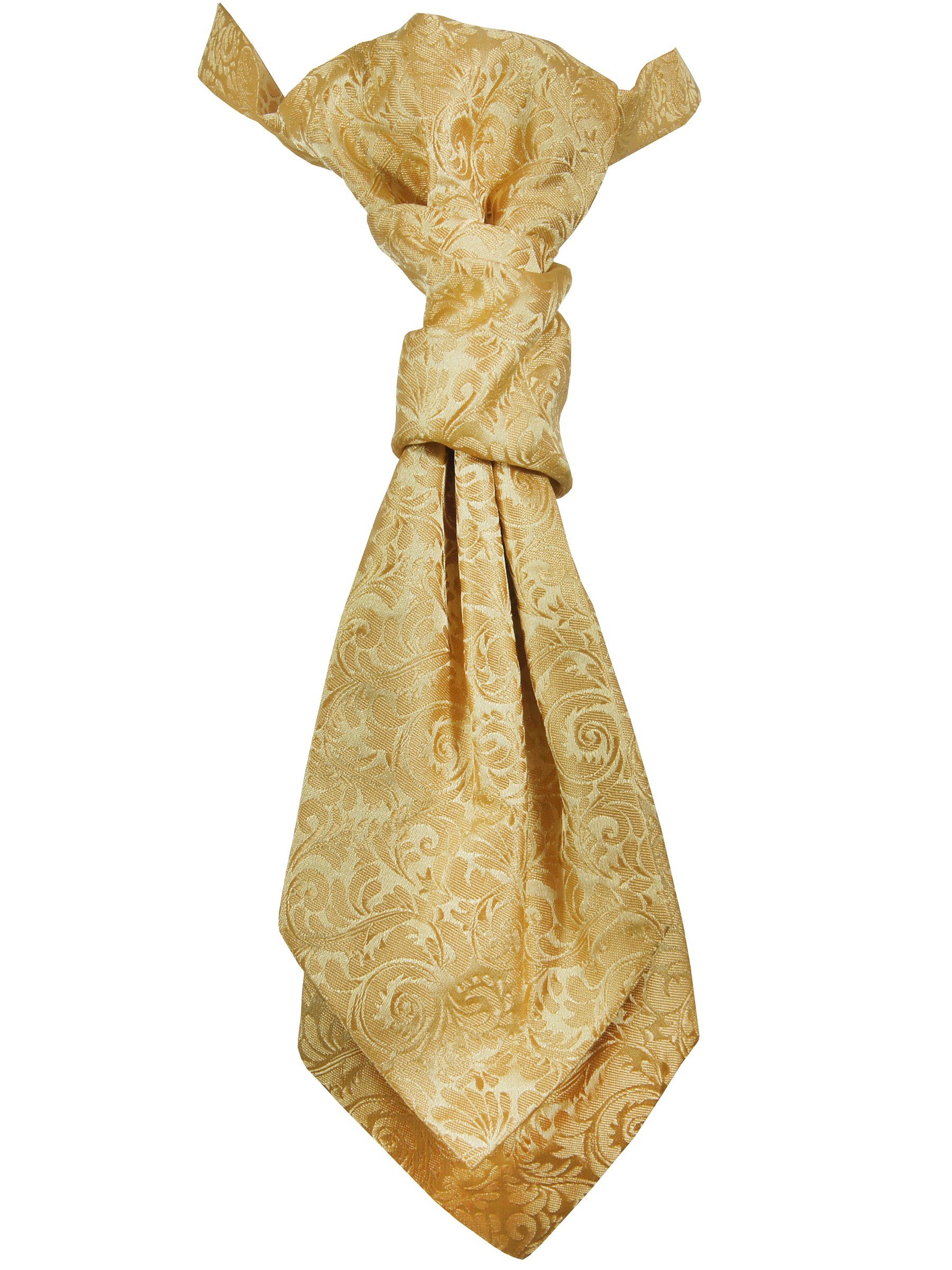 Paul Malone Anzugweste Festliche Kinderweste Jungenweste Kinder Anzug Weste (Set, 3-tlg., mit Weste, Hemd und Plastron) gold KV97-Plastron