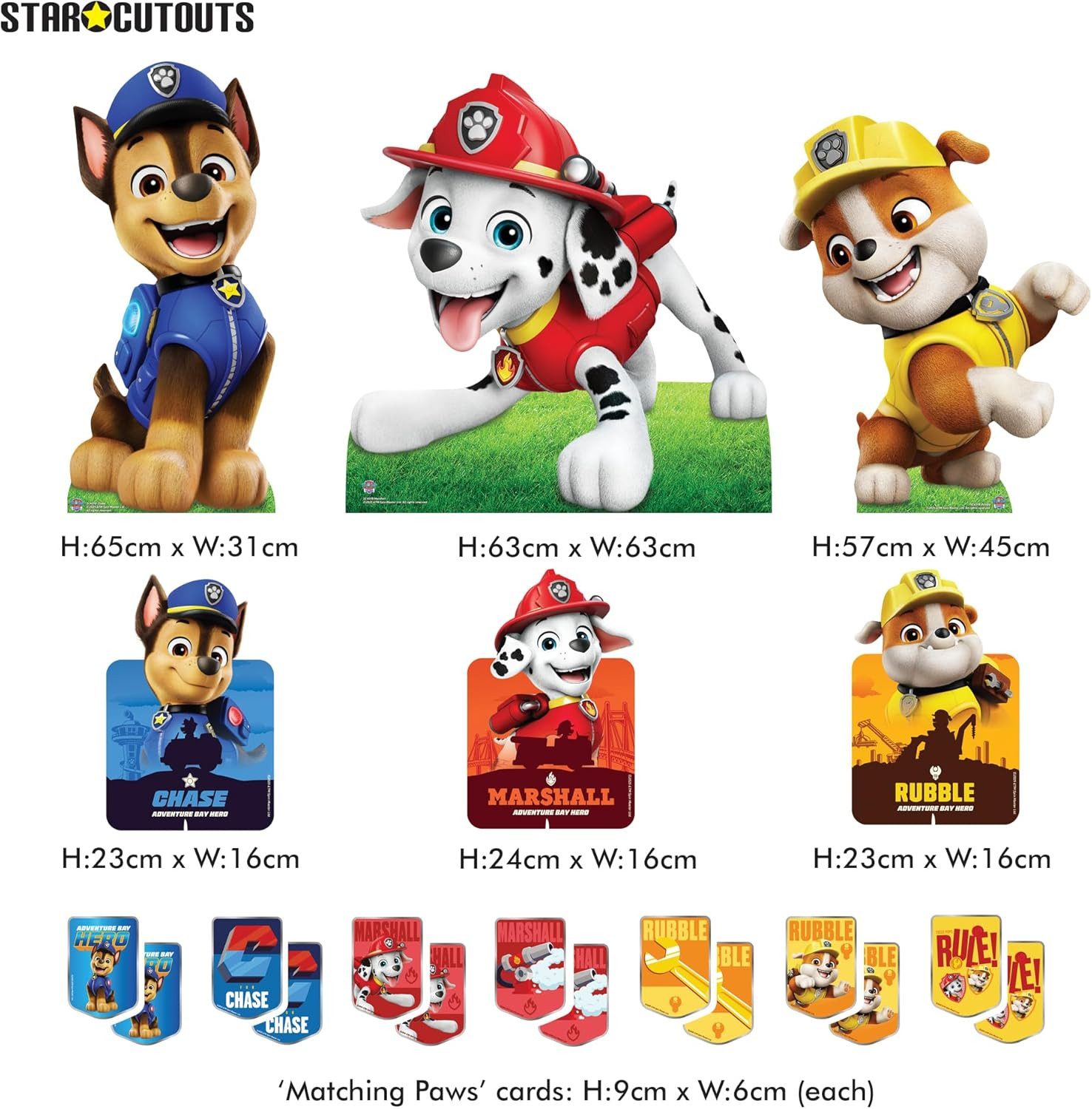 Dekofigur Pappaufsteller Set Paw Patrol - günstig online kaufen