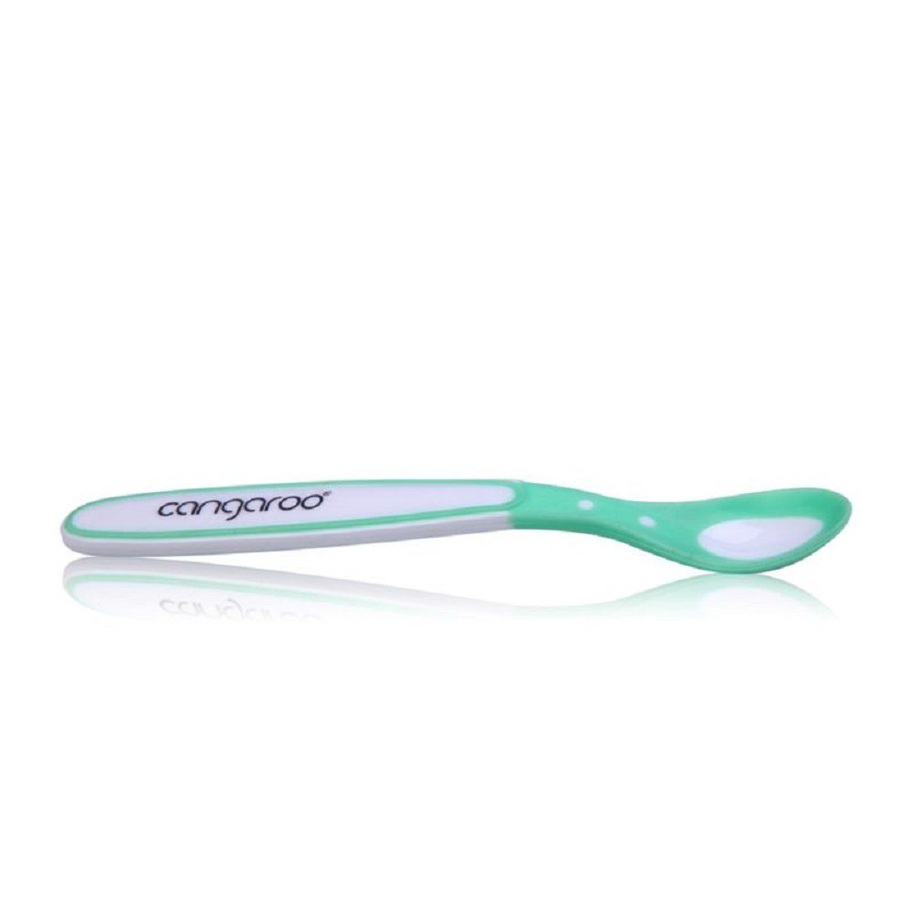 Moni Kinderlöffel Ложки, Thermolöffel F1275, aus weichem Silikon, PP, ab 6 Monate, Farbwechsel