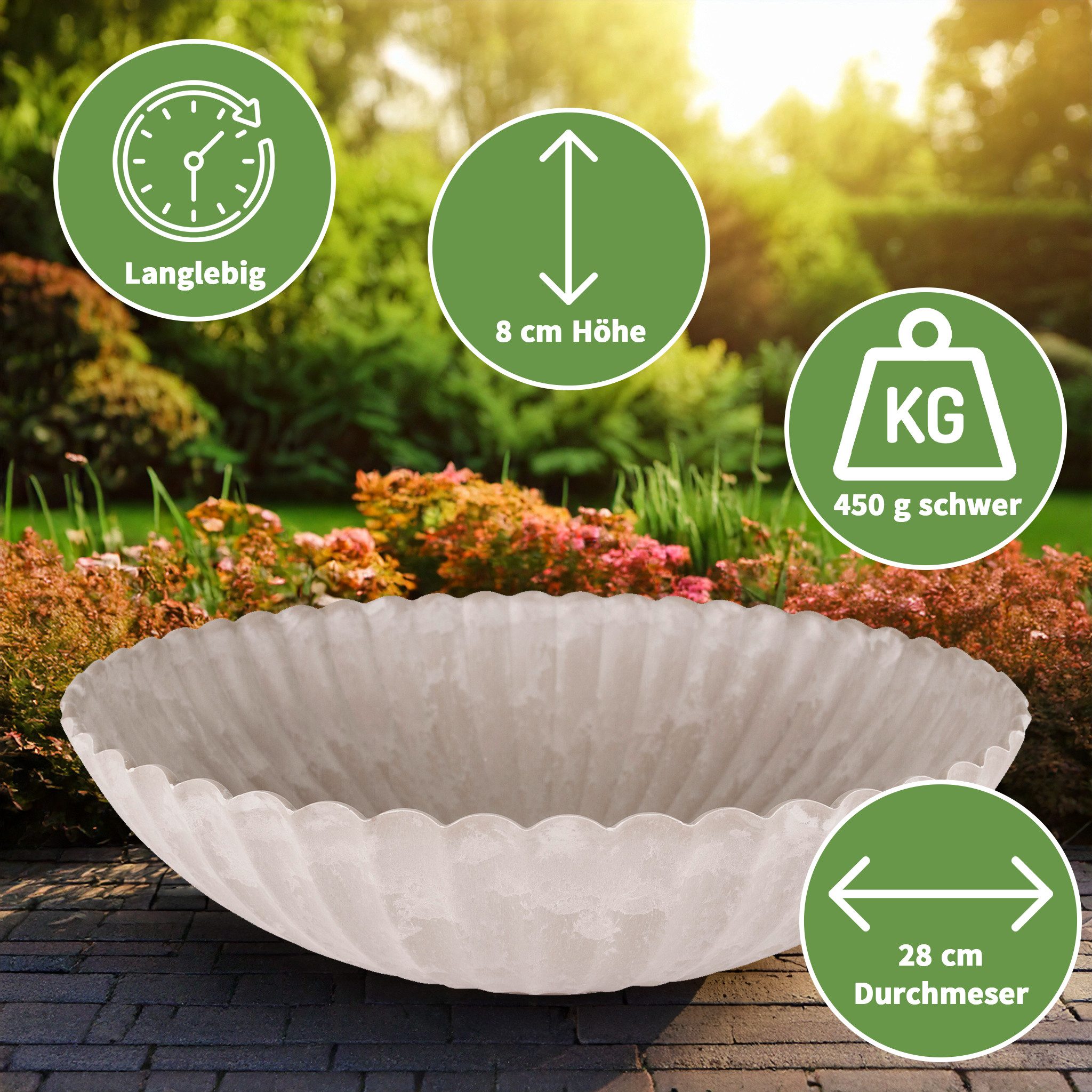 matches21 HOME & HOBBY Blumentopf Runde günstig online kaufen