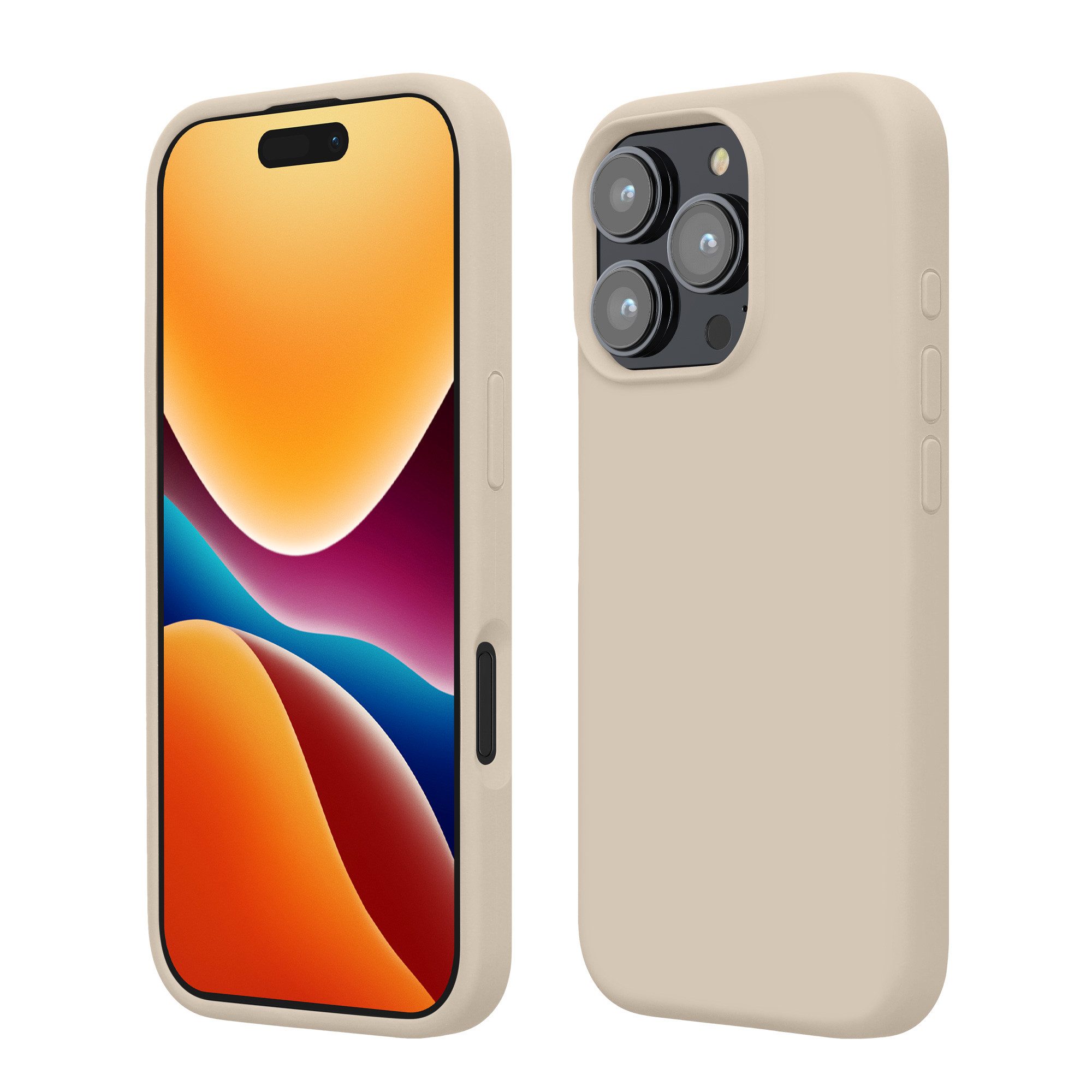 kwmobile Handyhülle Hülle für Apple iPhone 16 Pro Max, Hülle Silikon gummiert - Handyhülle - Handy Case Cover