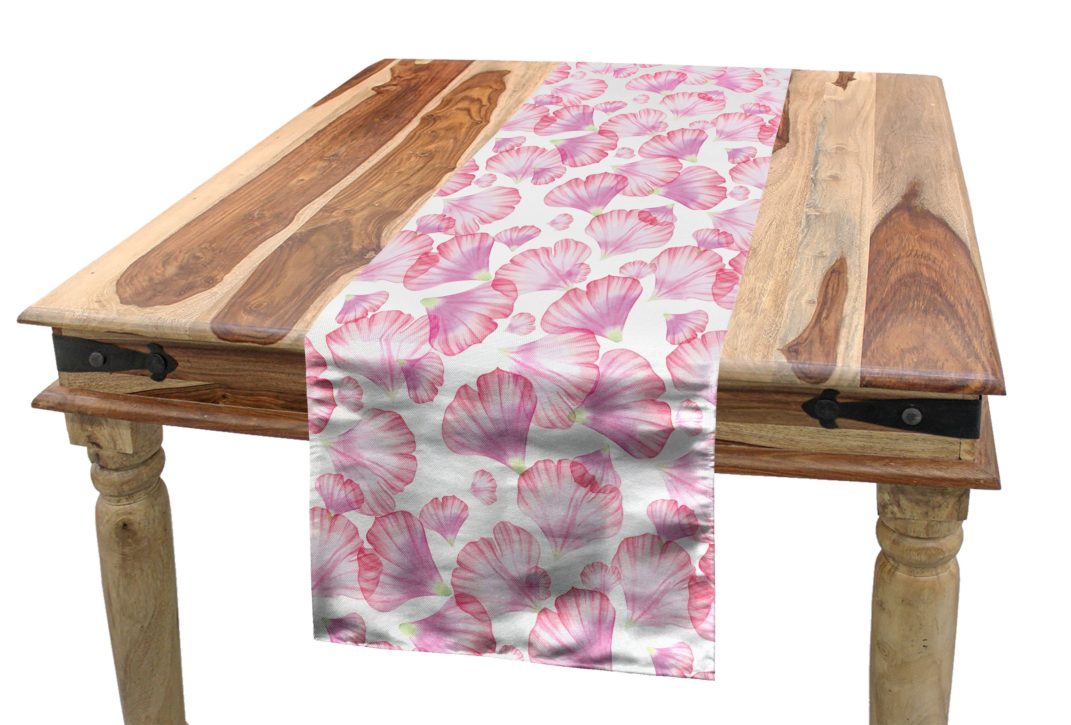 Rose Tischläufer, Abakuhaus Esszimmer Blume Pflanzen-Kosmetik Rechteckiger Dekorativer Tischläufer Küche