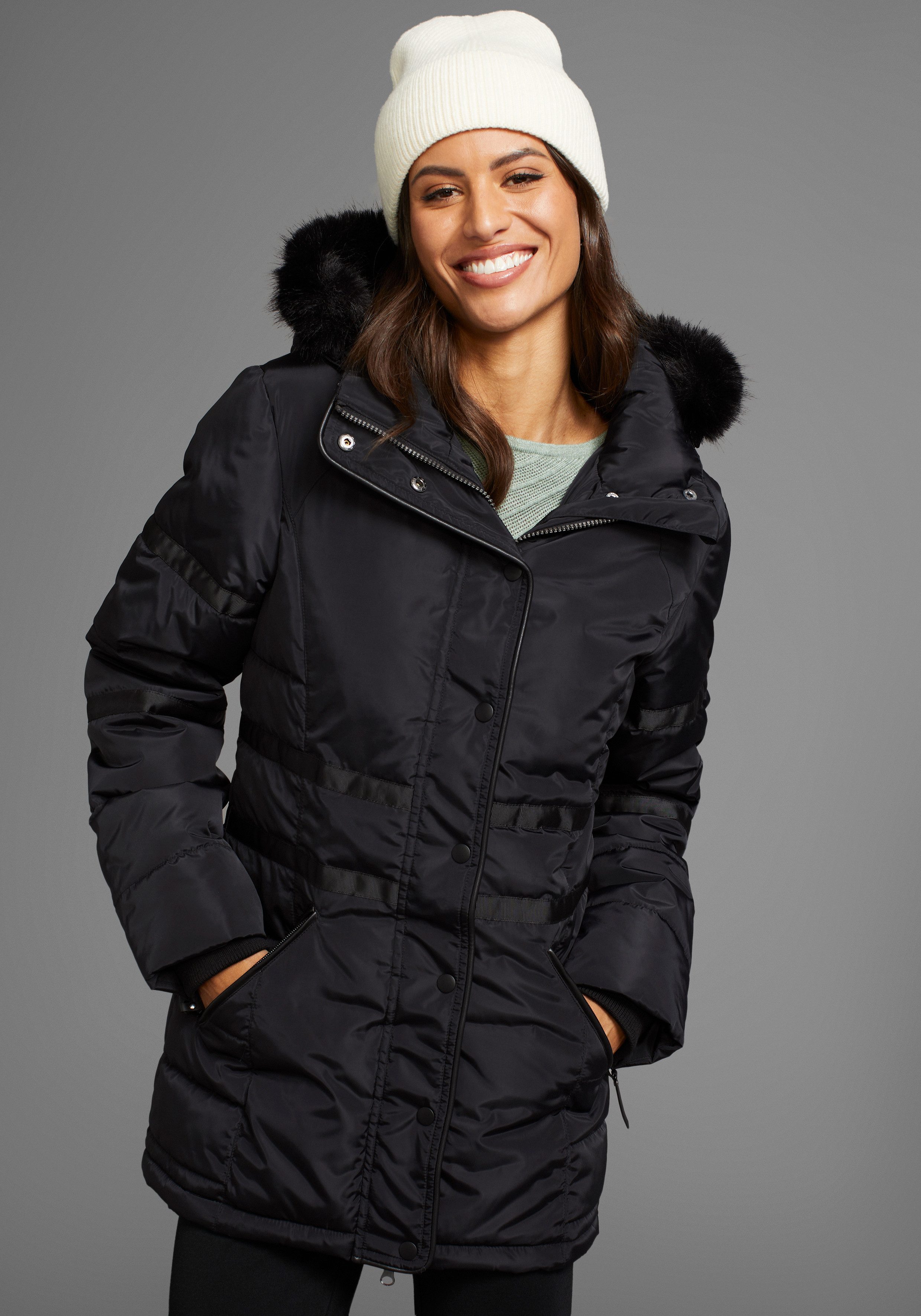 Laura Scott Winterjacke figurumschmeichelnde Passform, mit günstig online kaufen