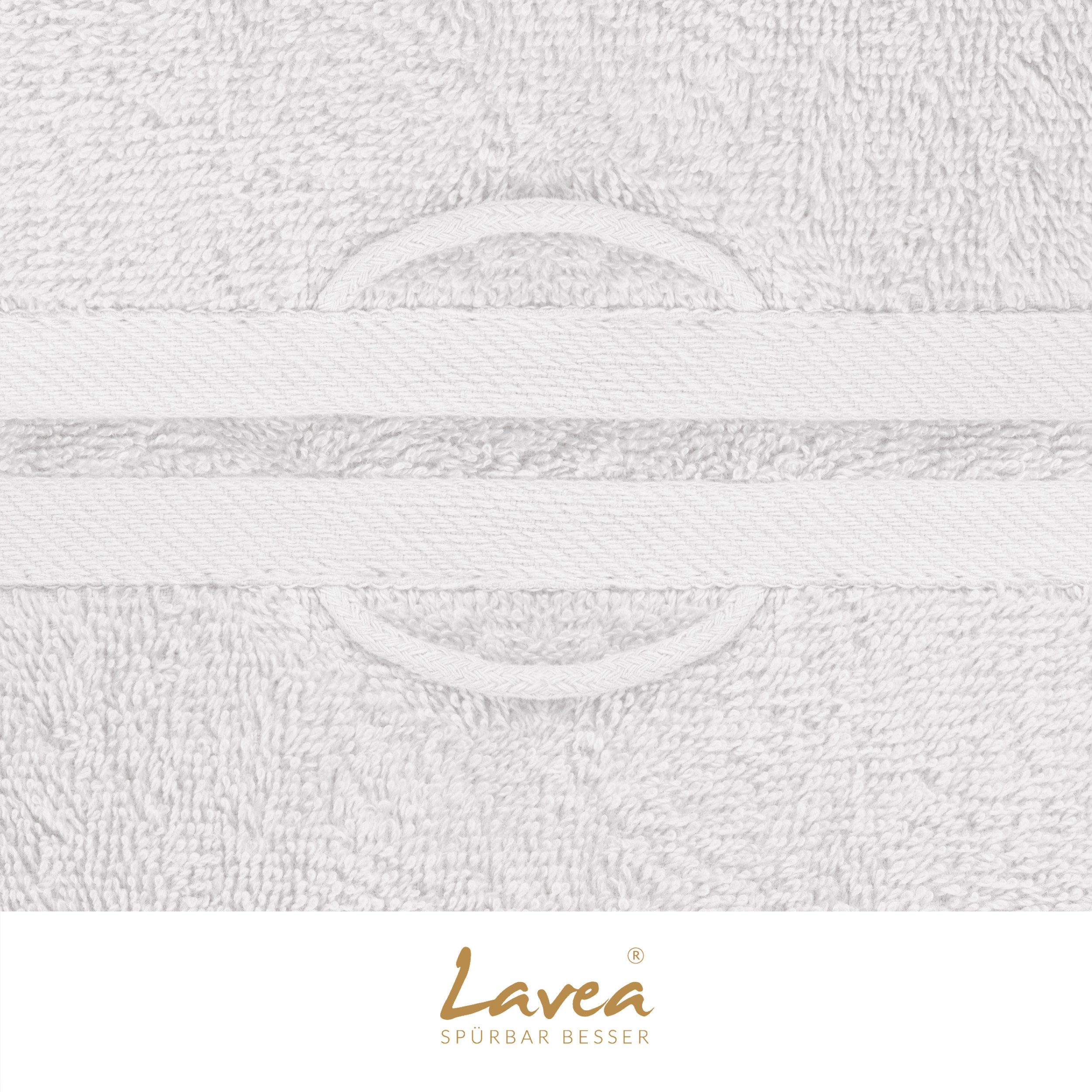 Lavea Handtuch Lavea® 4er Set Handtücher 50x100 cm, Elena Frottiererie, 100% Baumwolle (4er Set), 500 g/m² Frottier, weich & saugstark, pflegeleicht – Bild 5 von 5