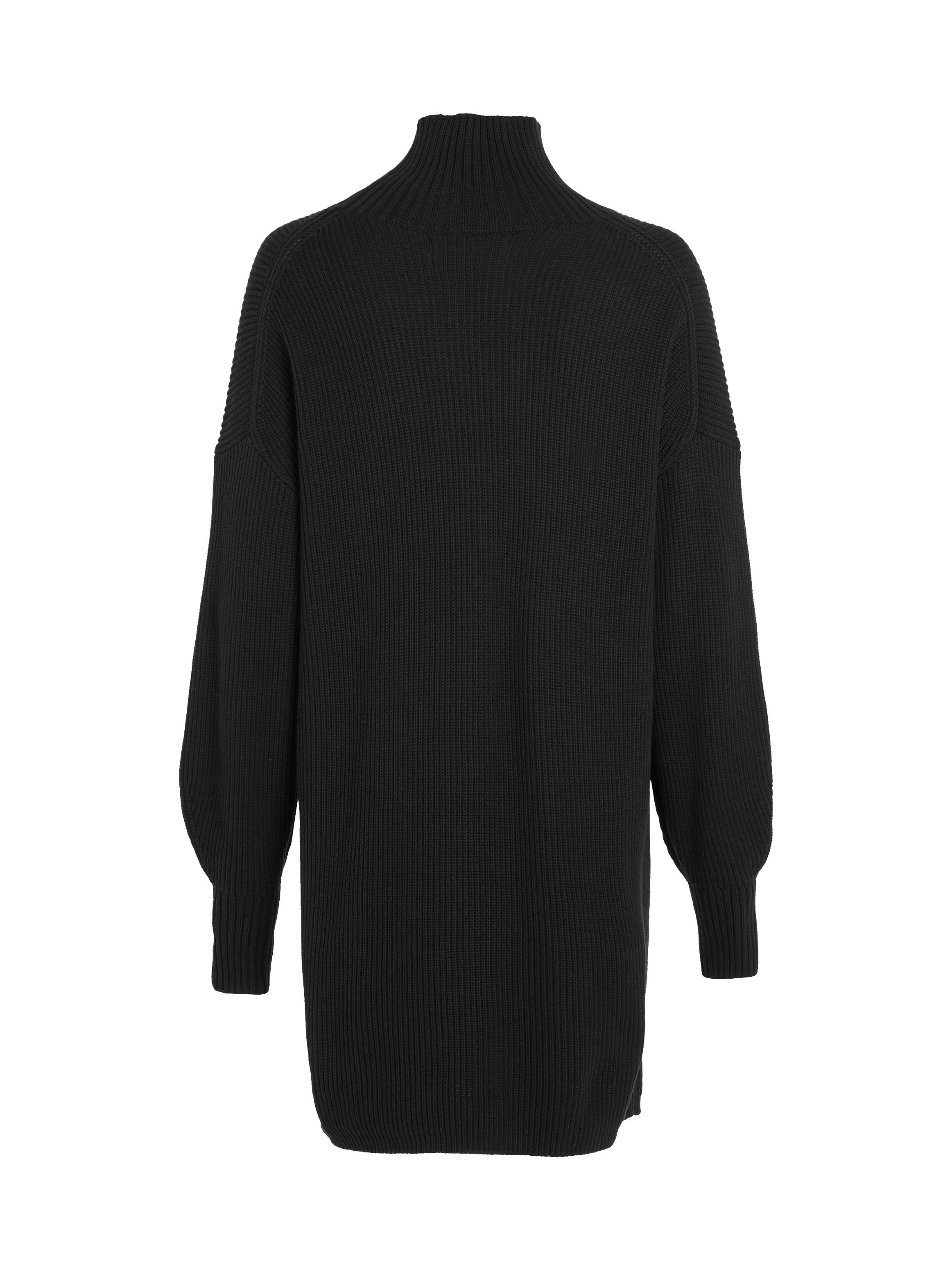 Calvin Klein Jeans Sweatkleid WOVEN LOOSE SWEATER DRESS Black Ck LABEL