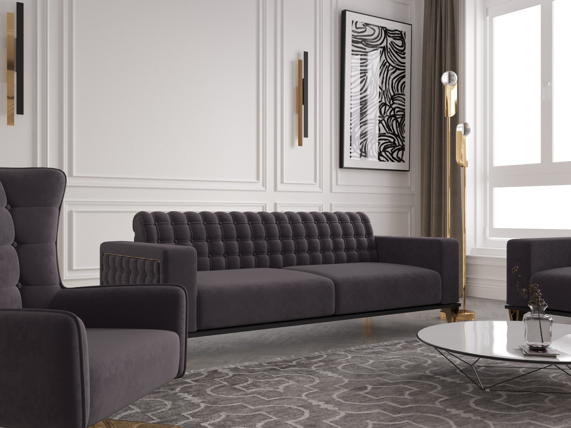 Möbeldreams Chesterfield-Sofa Sofa-Set Tina 3-2-1/3-3-1 / günstig online kaufen