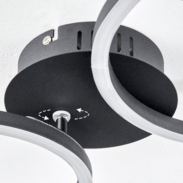 hofstein Deckenleuchte »Ravi« Deckenlampe aus Metall in schwarz/weiß Leuchte mit 2 Ringen, 3000 Kelvin, (1 verstellbar), 24 Watt, 1300 Lumen