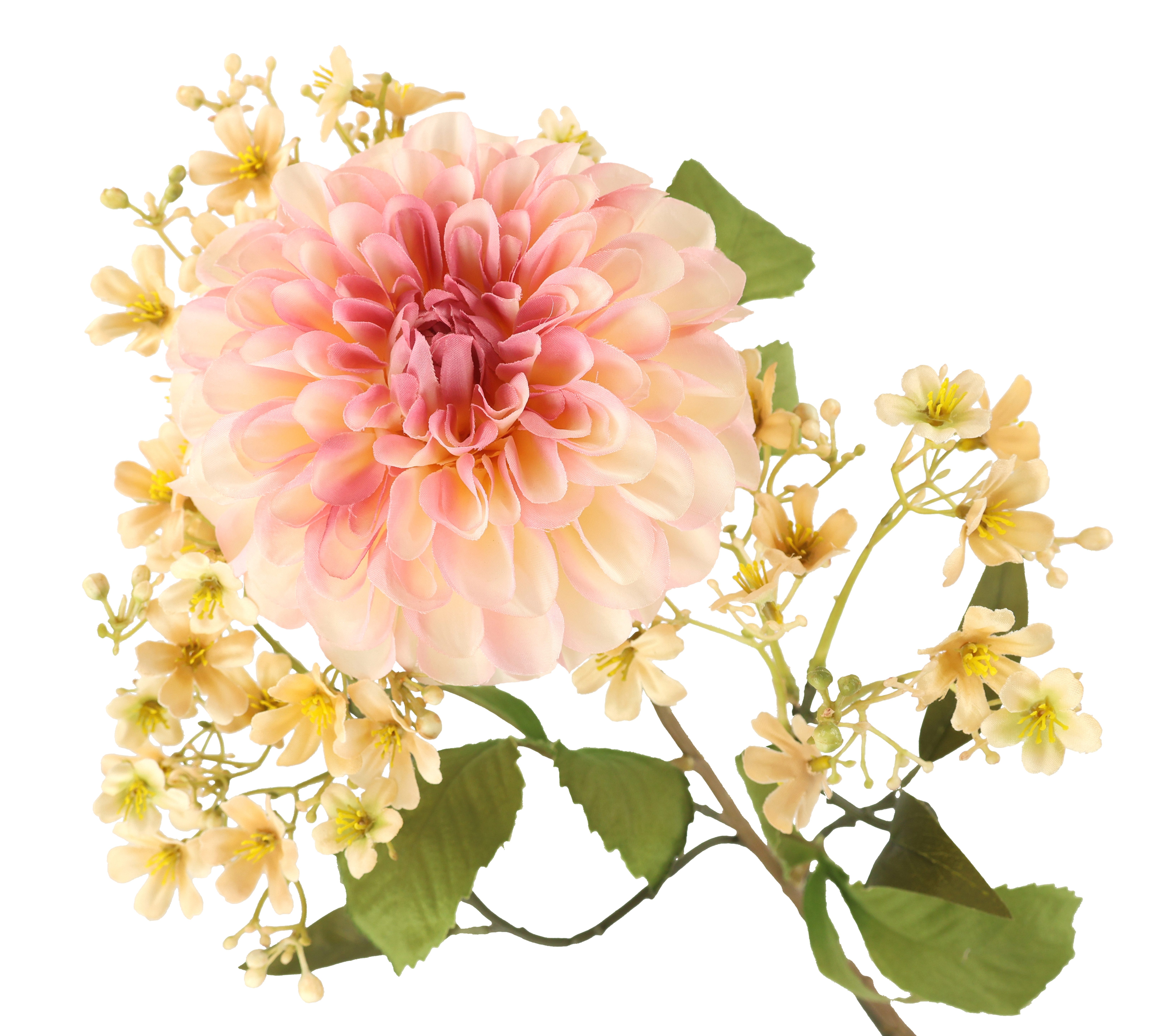 Kunstblume Stielblumen-Sortiment Dahlie Blütenzweig, I.GE.A., Höhe 74 cm, Zweig Seidenblume Einzelblume Herbstliche Künstliche Blumen Dekoblumen