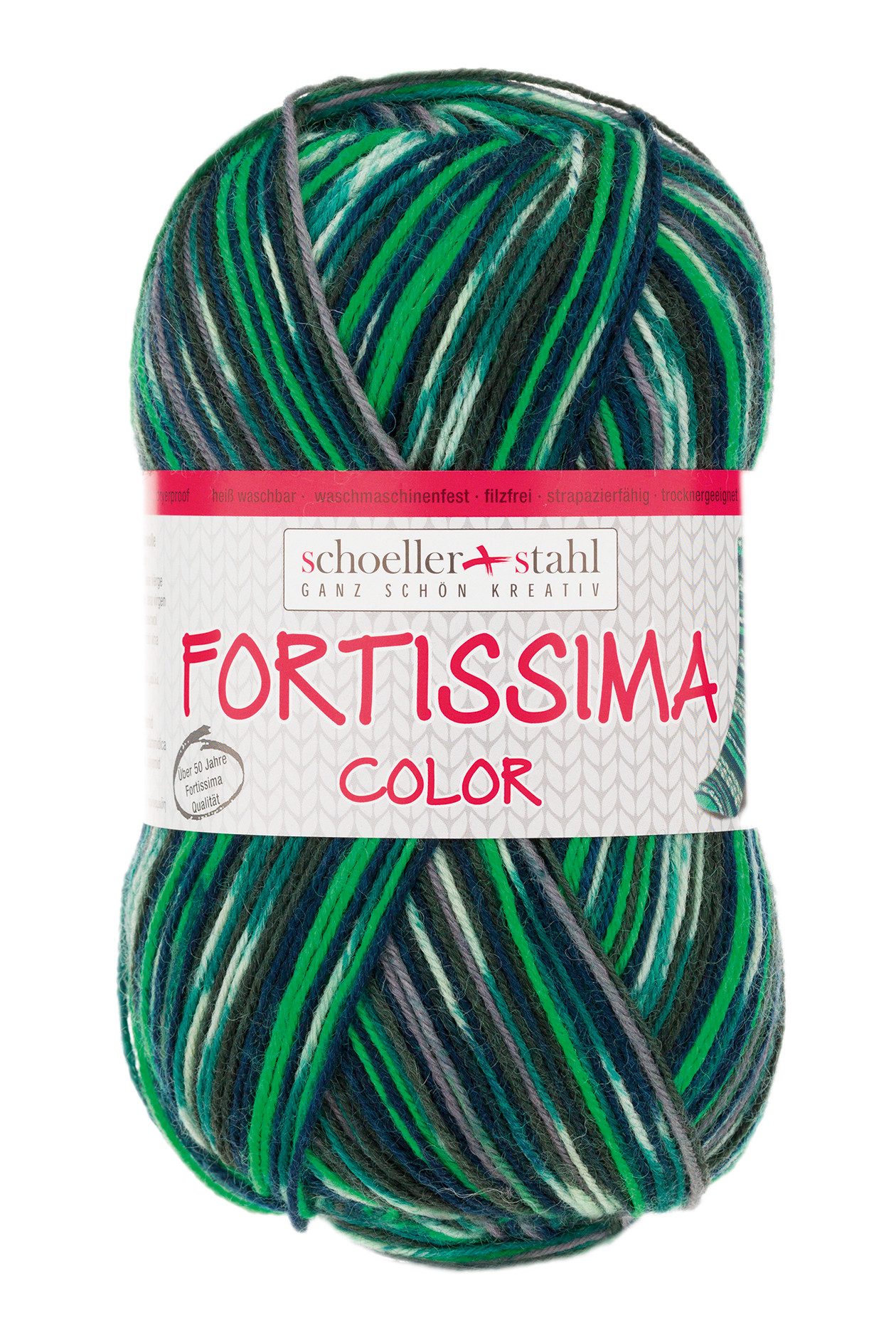 Schoeller + Stahl Fortissima Socka 4-fach Color Häkelwolle, 420 m, pflegeleicht, formstabil und hoher Tragekomfort