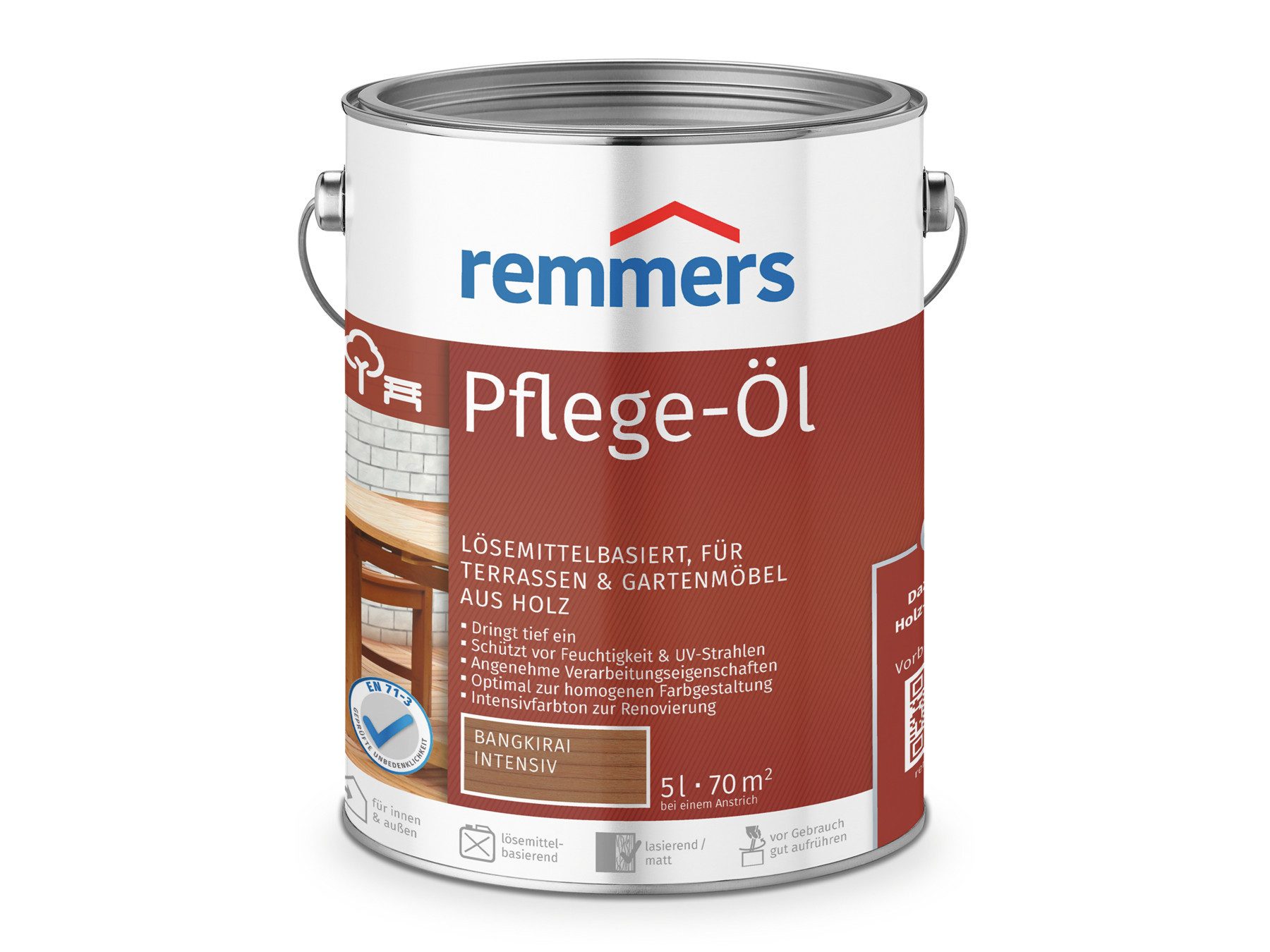 Pflege-Öl anthrazitgrau intensiv 5 Liter Holzpflegeöl