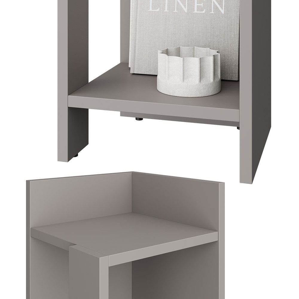 Vicco Nachtschrank Lenar, Greige, 27 x 60 cm (1-St)