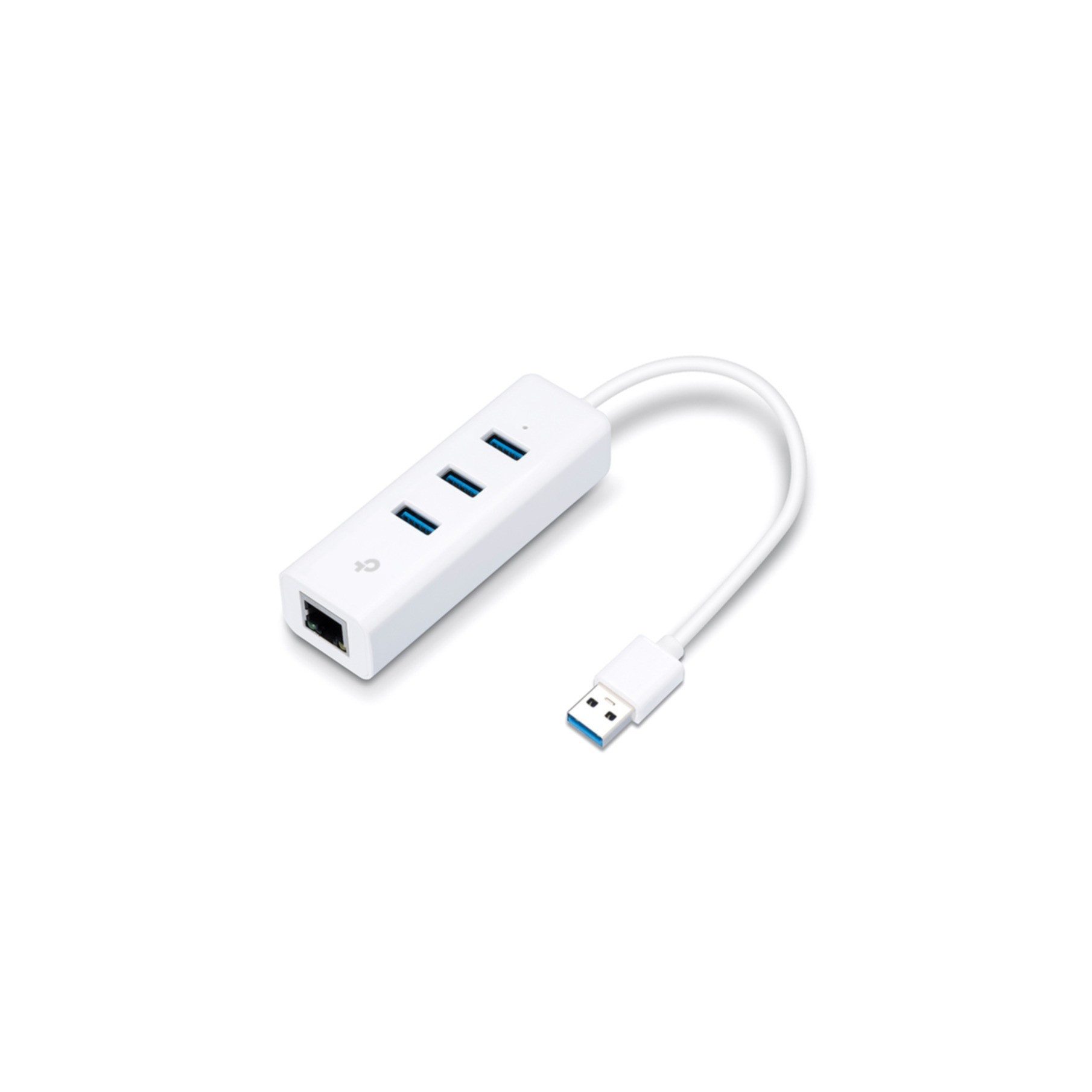 Laptop-Dockingstation 3-Port-USB3.0-Hub & Gigabit-Ethernet-Adapter
