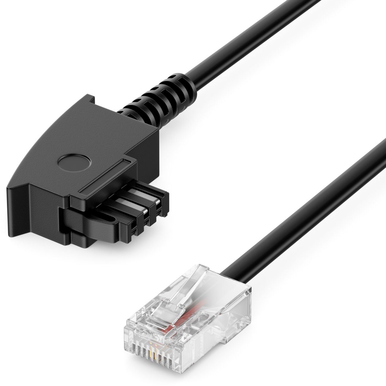deleyCON 1m TAE Anschlusskabel Routerkabel TAE-F auf RJ45 Stecker DSL LAN-Kabel
